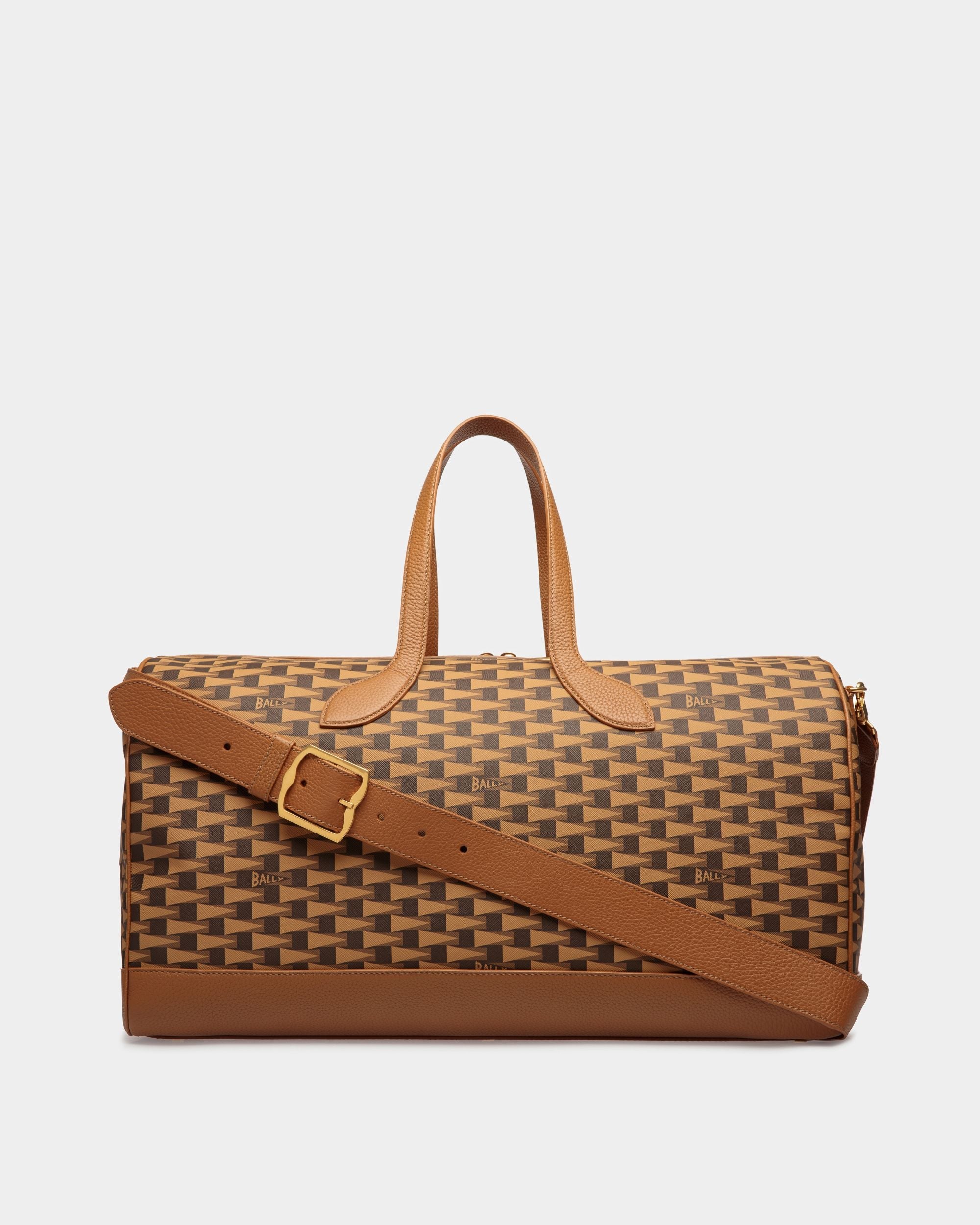 Bally Global - Bolso De Viaje Pennant De TPU Y Piel Color Desierto - Marrón