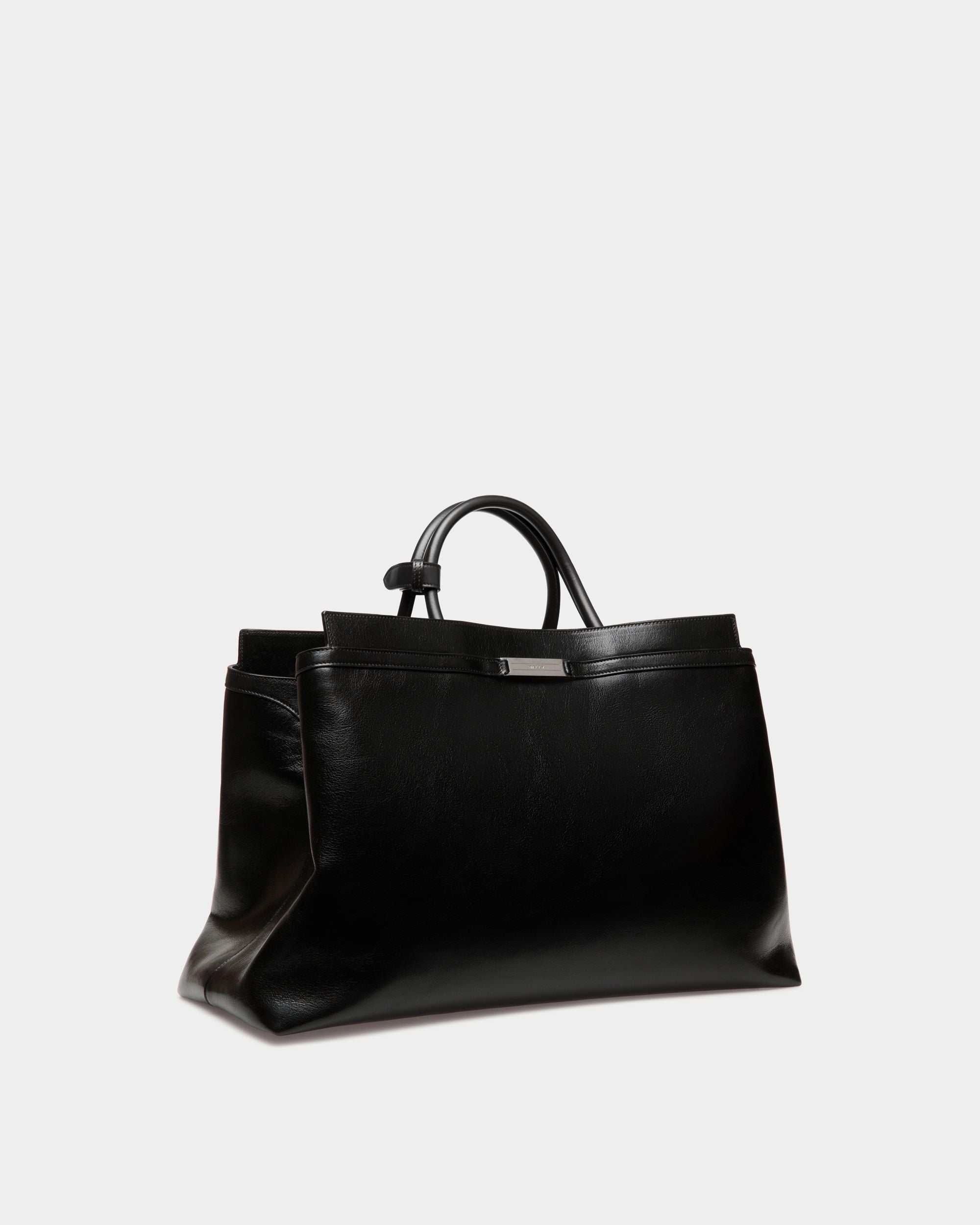 Bally Global - Bolso De Fin De Semana Deco De Piel Negra - Negro