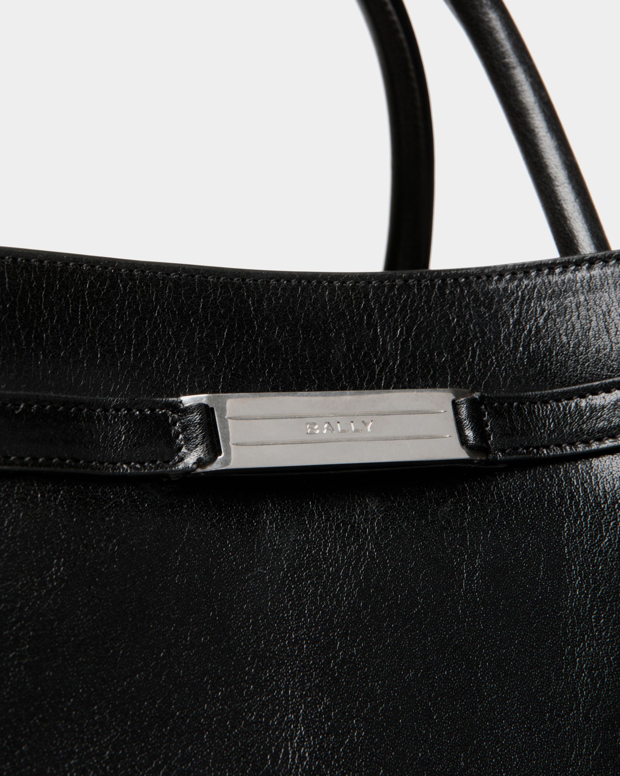 Bally Global - Bolso De Fin De Semana Deco De Piel Negra - Negro