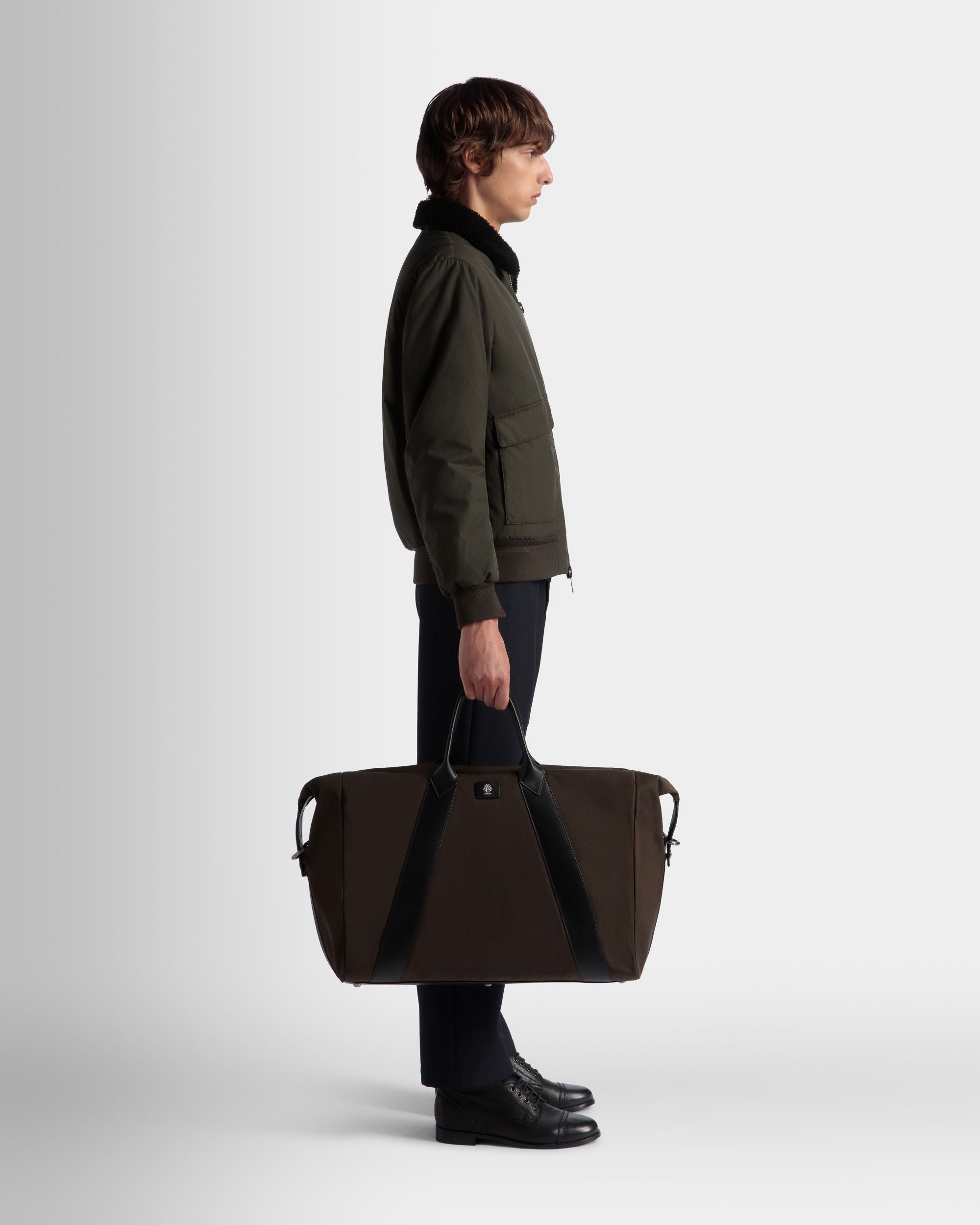 Bally Global - Bolsa De Fin De Semana Adrien Brody Travel Collection De Nailon Military Green Y Negro - Verde