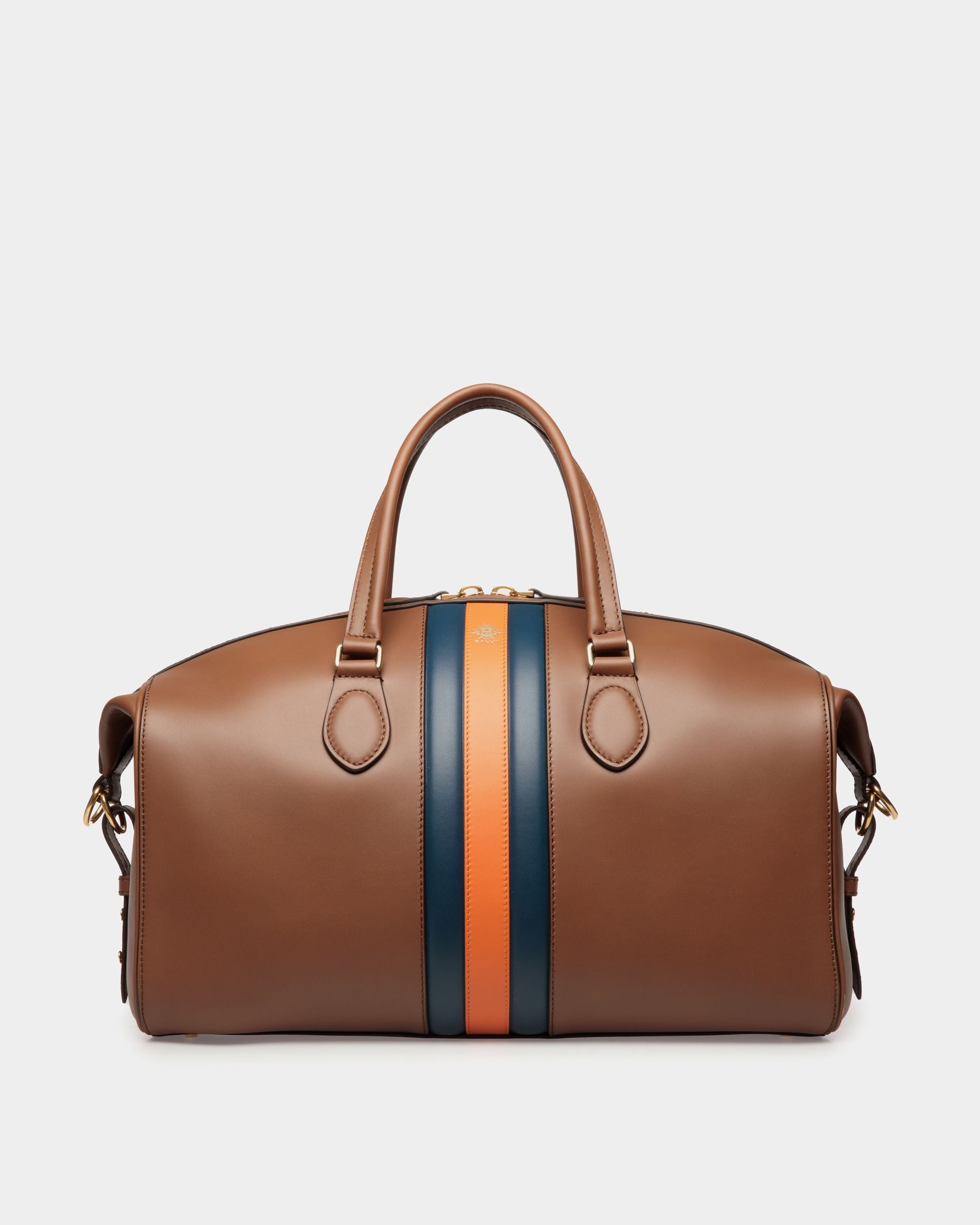 Bally Global - Sac De Week-End Beckett En Cuir Marron - Multicolore