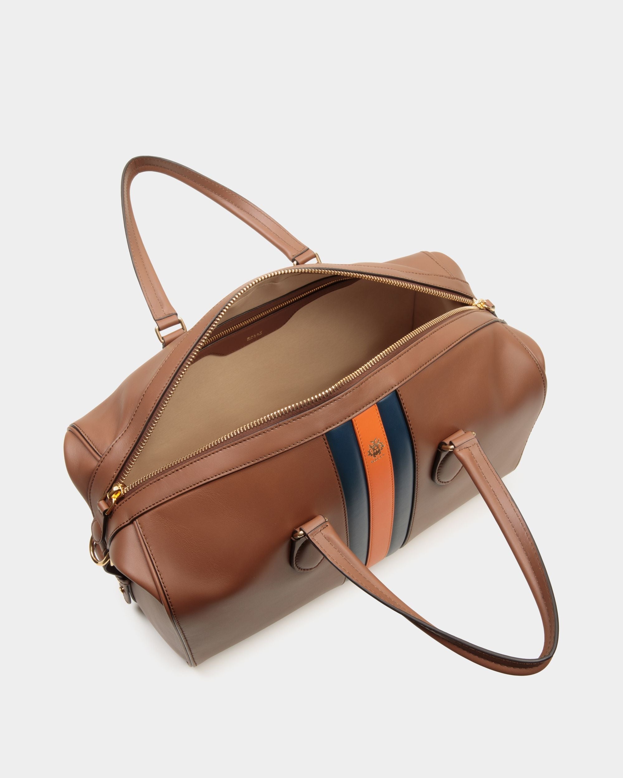Bally Global - Sac De Week-End Beckett En Cuir Marron - Multicolore