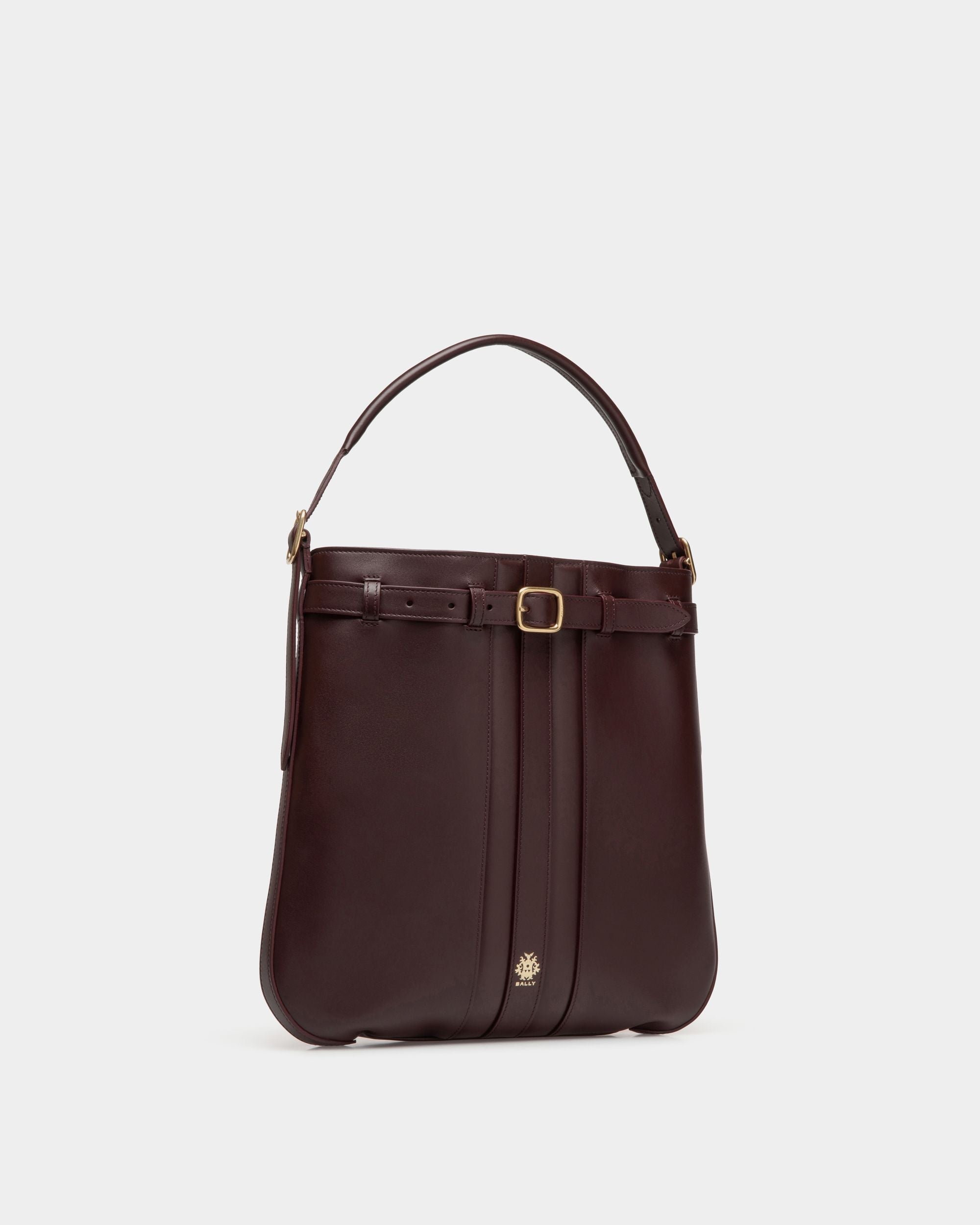 Bally Global - Beckett Crossbody Bag In Deep Burgundy Leather - Burgundy