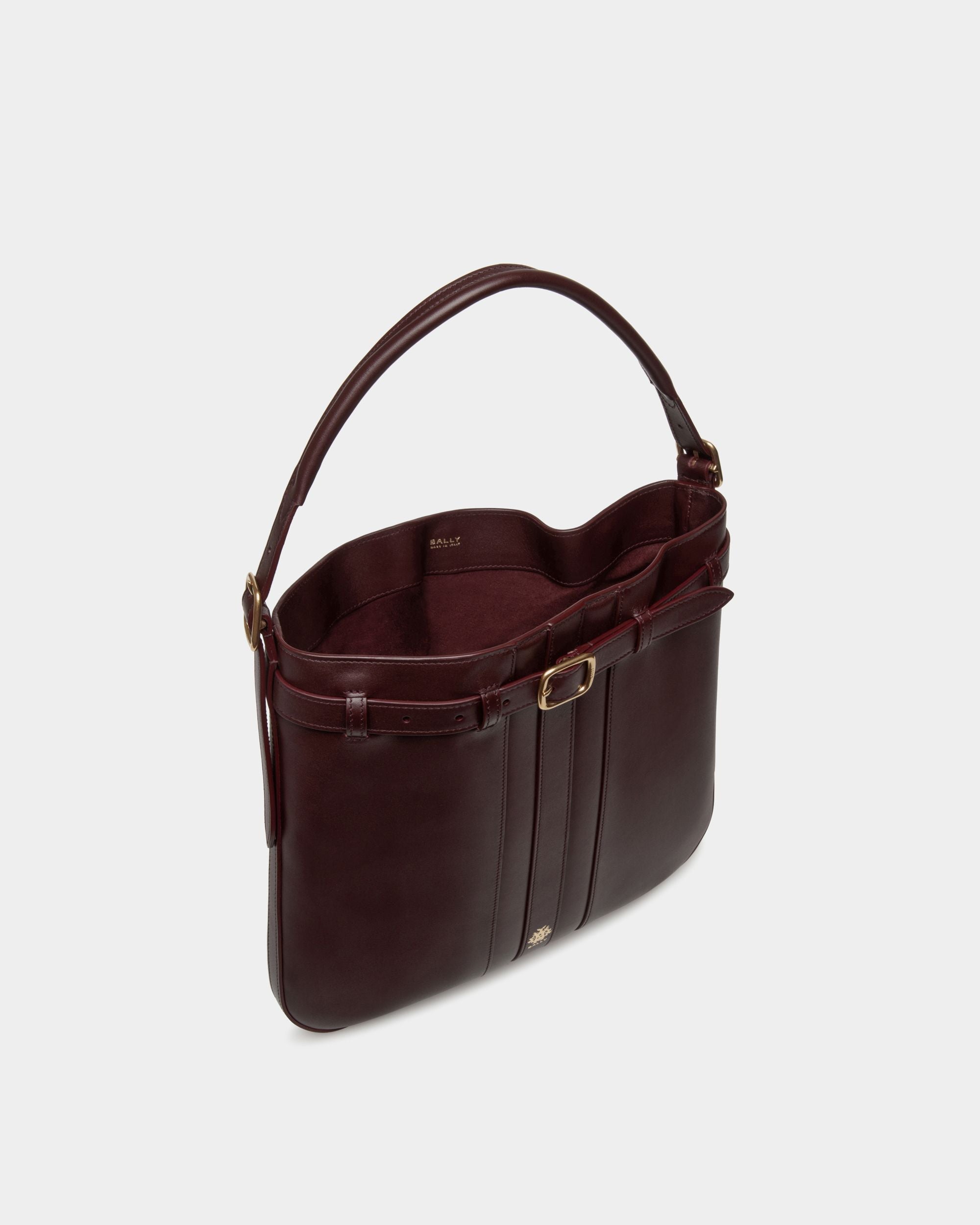Bally Global - Beckett Crossbody Bag In Deep Burgundy Leather - Burgundy