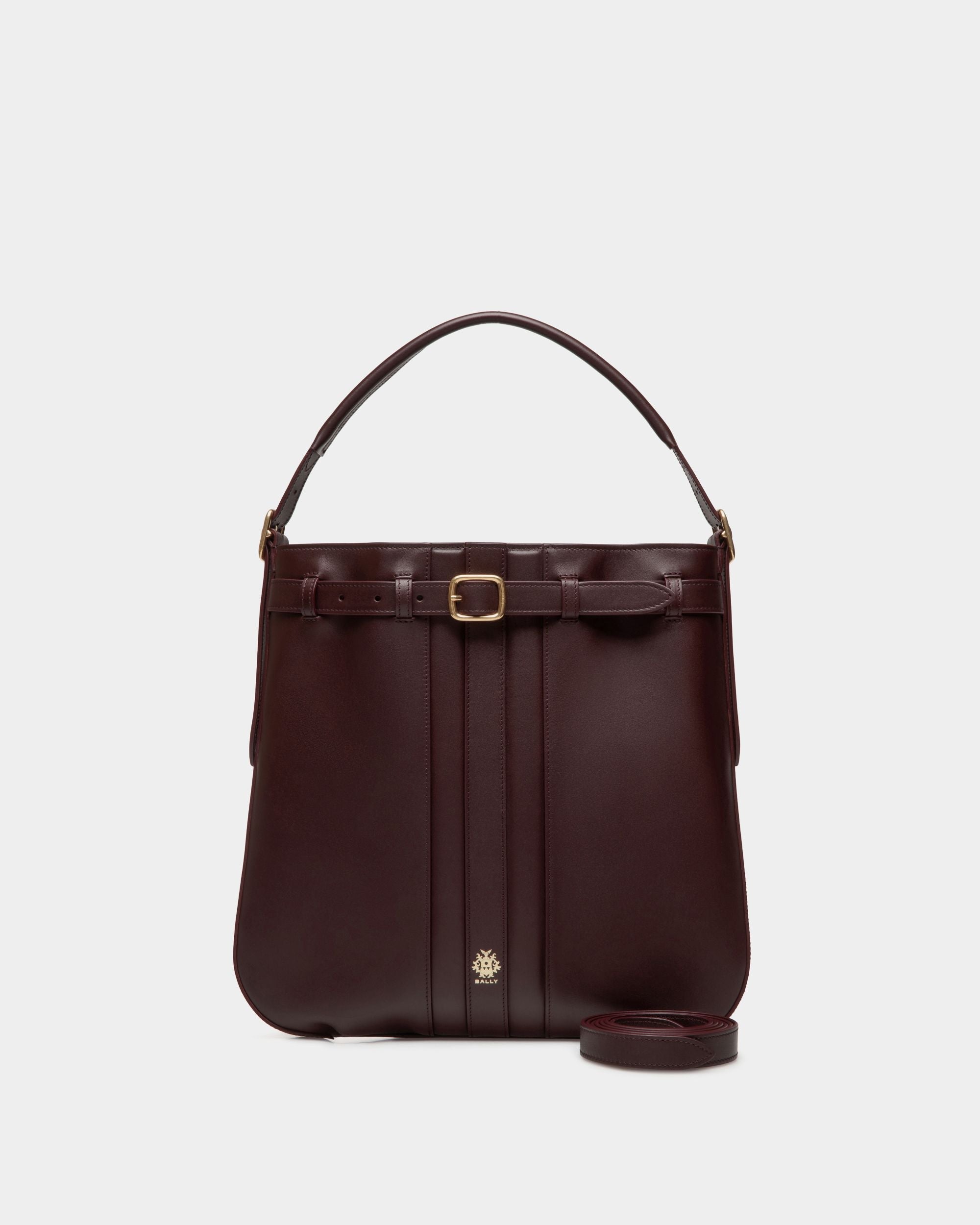 Bally Global - Beckett Crossbody Bag In Deep Burgundy Leather - Burgundy