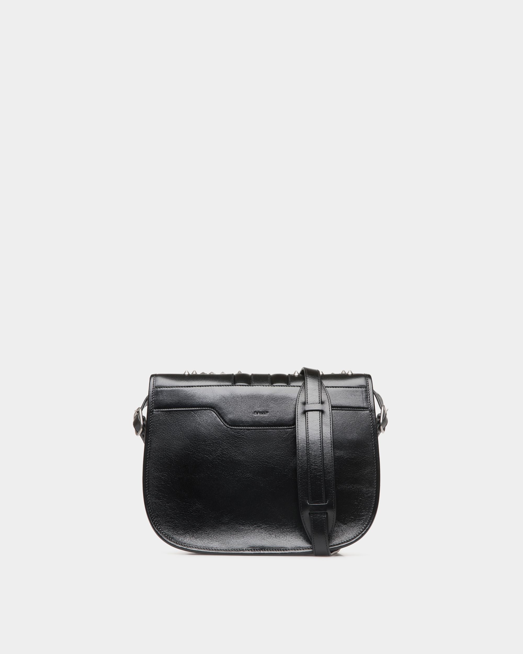 Bally Global - Beckett Crossbody Bag In Black Leather with Studs - Black