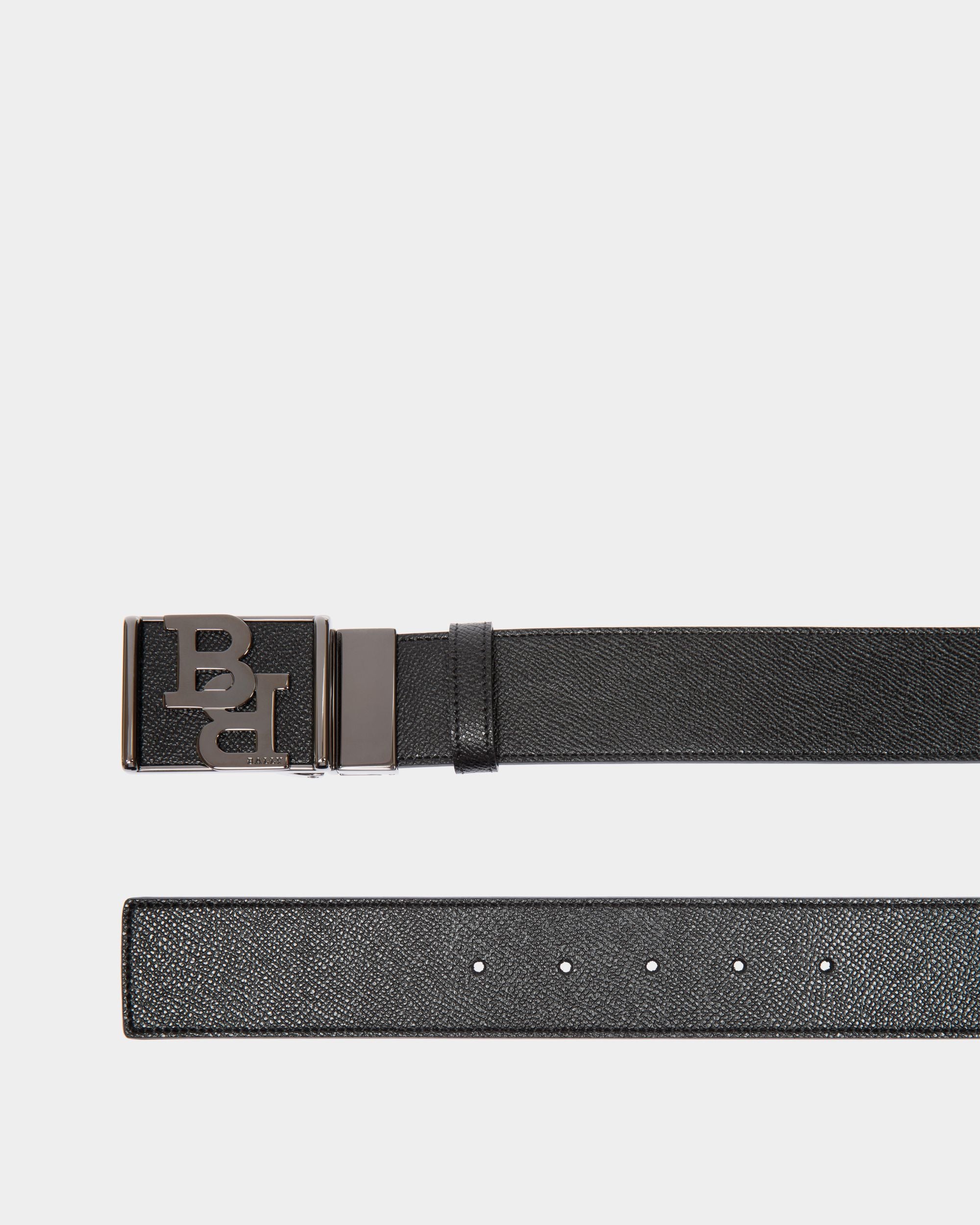 Bally Global - Adjustable Reversible Belt In Black Leather - Black
