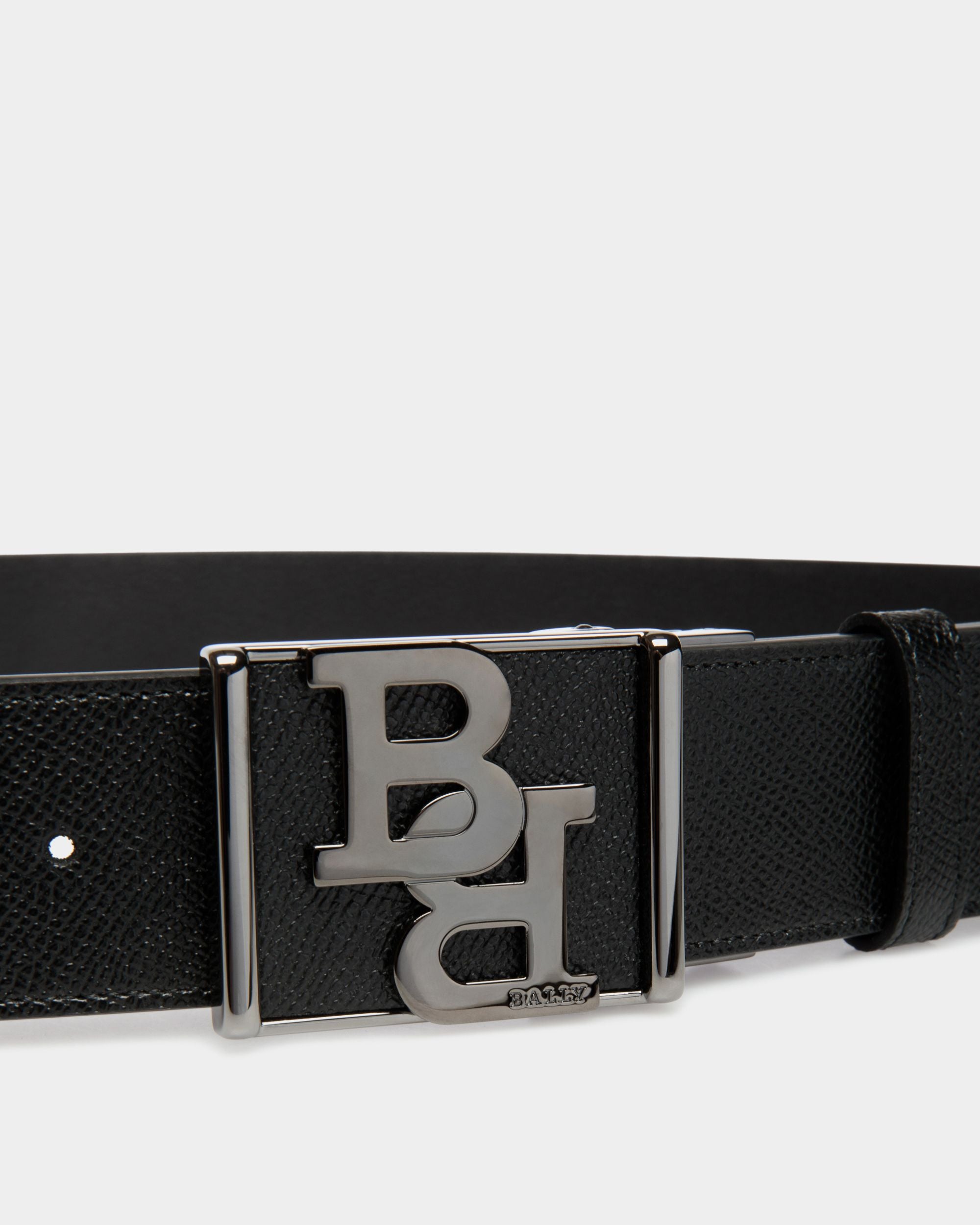 Bally Global - Adjustable Reversible Belt In Black Leather - Black