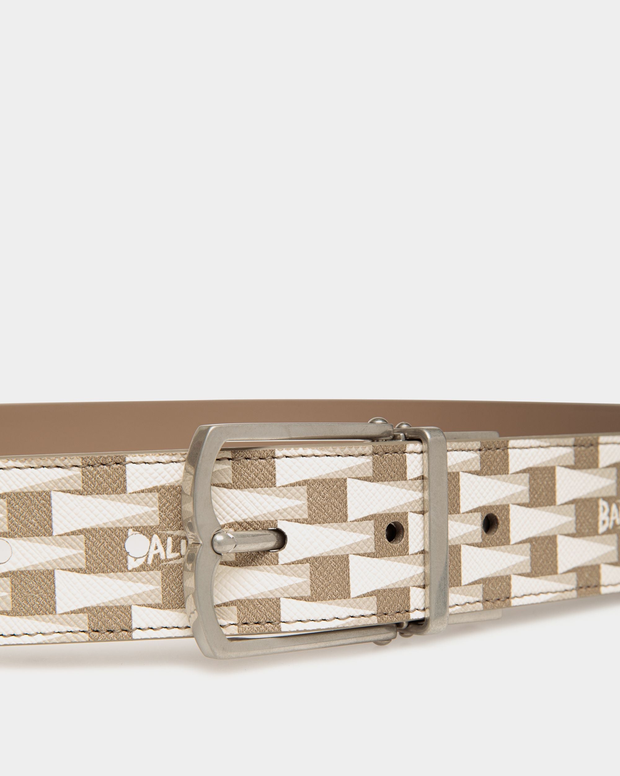Bally Global - Country 35mm Reversible And Adjustable Belt in Pennant Motif And Leather - Beige