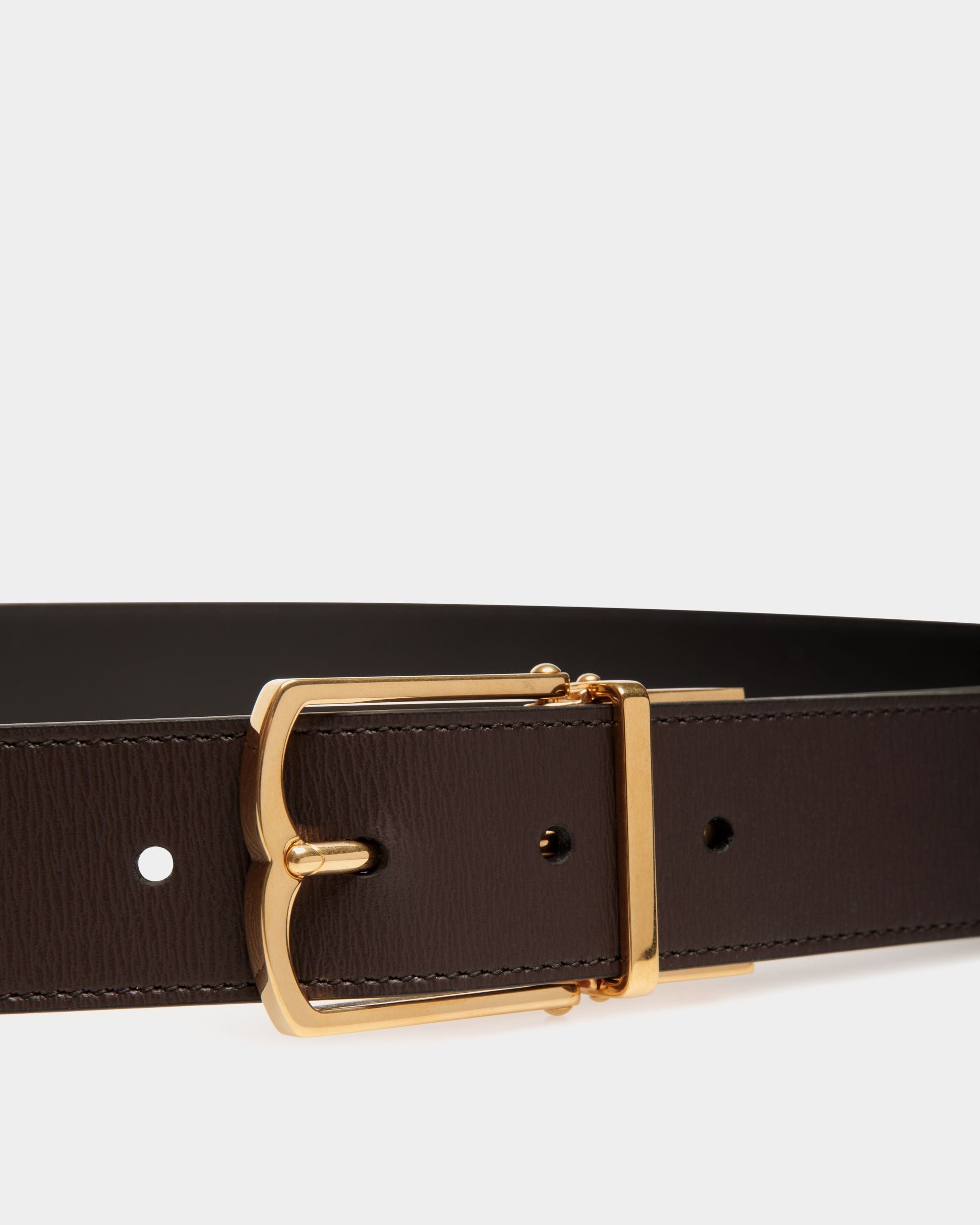 Bally Global - Dress Belt In Brown And Black Leather - Brown