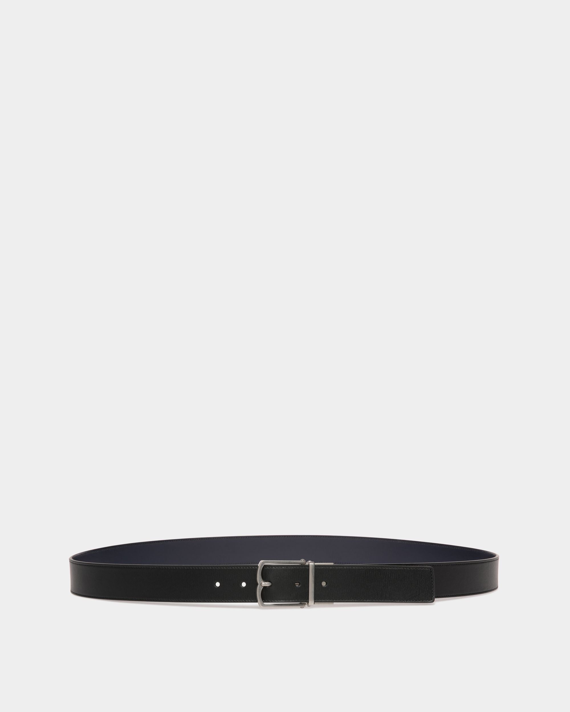 Bally Global - Country 35mm Reversible And Adjustable Belt In Black And Navy Blue Leather - Multicolor