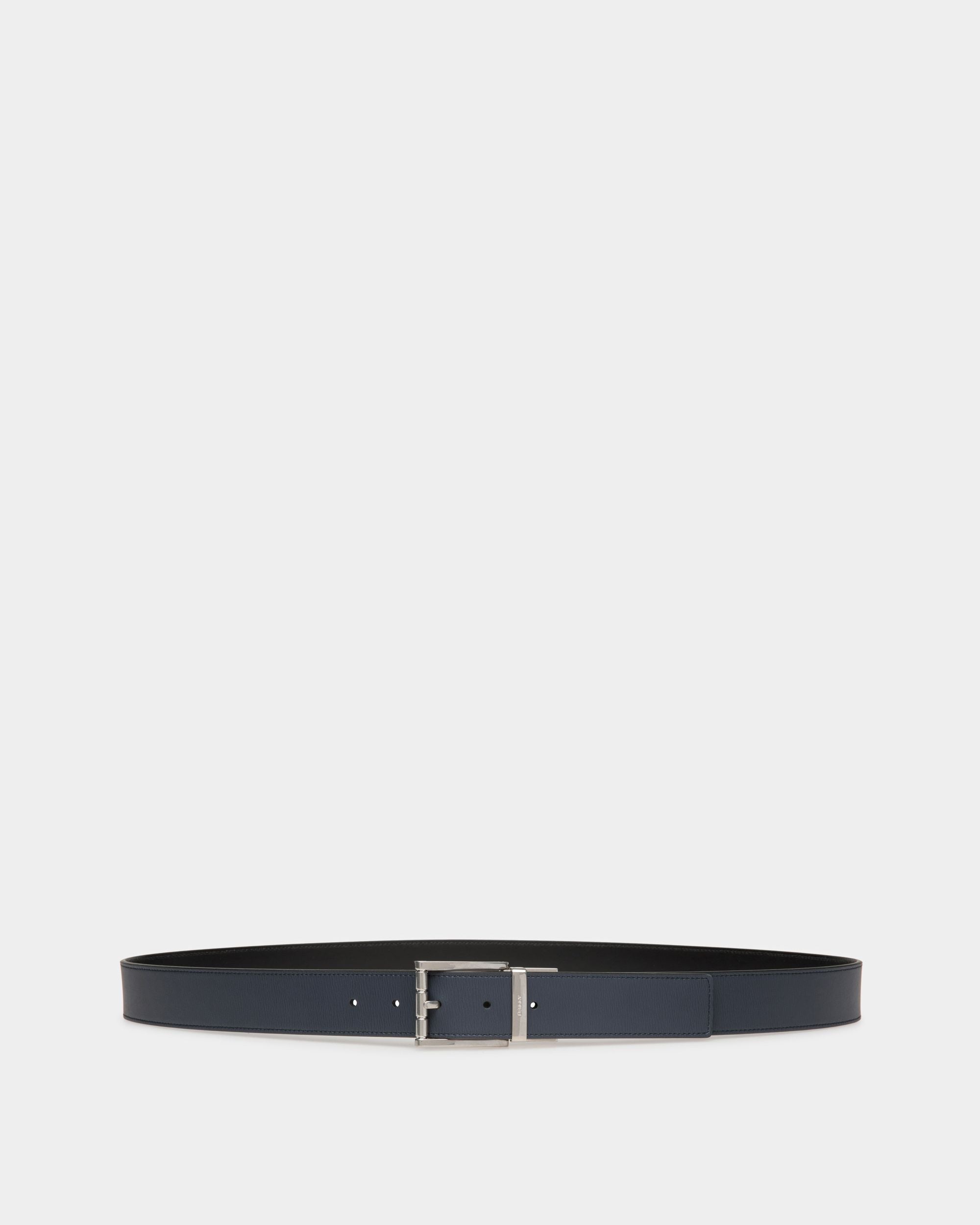 Bally Global - Dress Belt In Midnight Leather - Blue