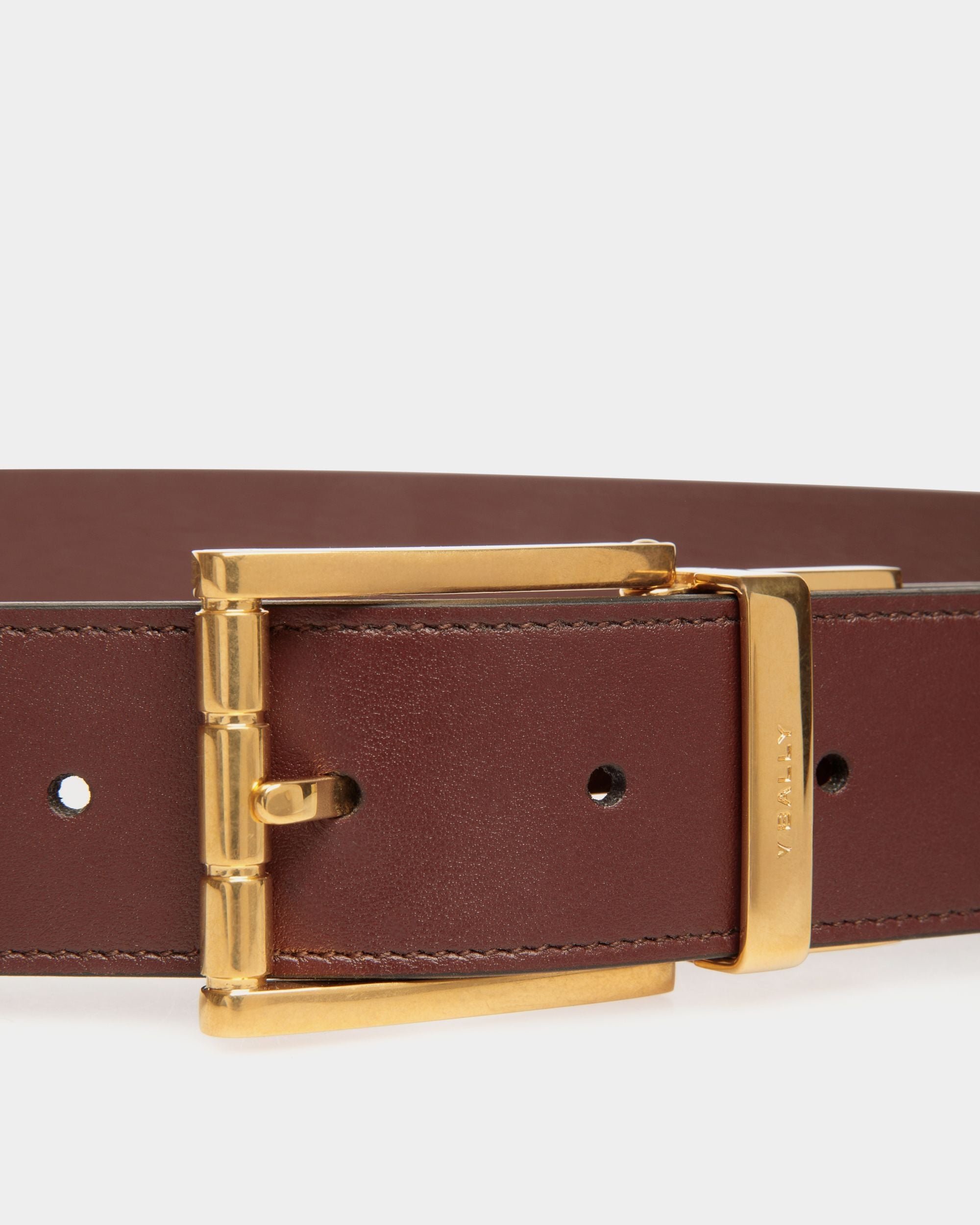 Bally Global - Ceinture Astory 35 mm En Cuir Marron - Marron