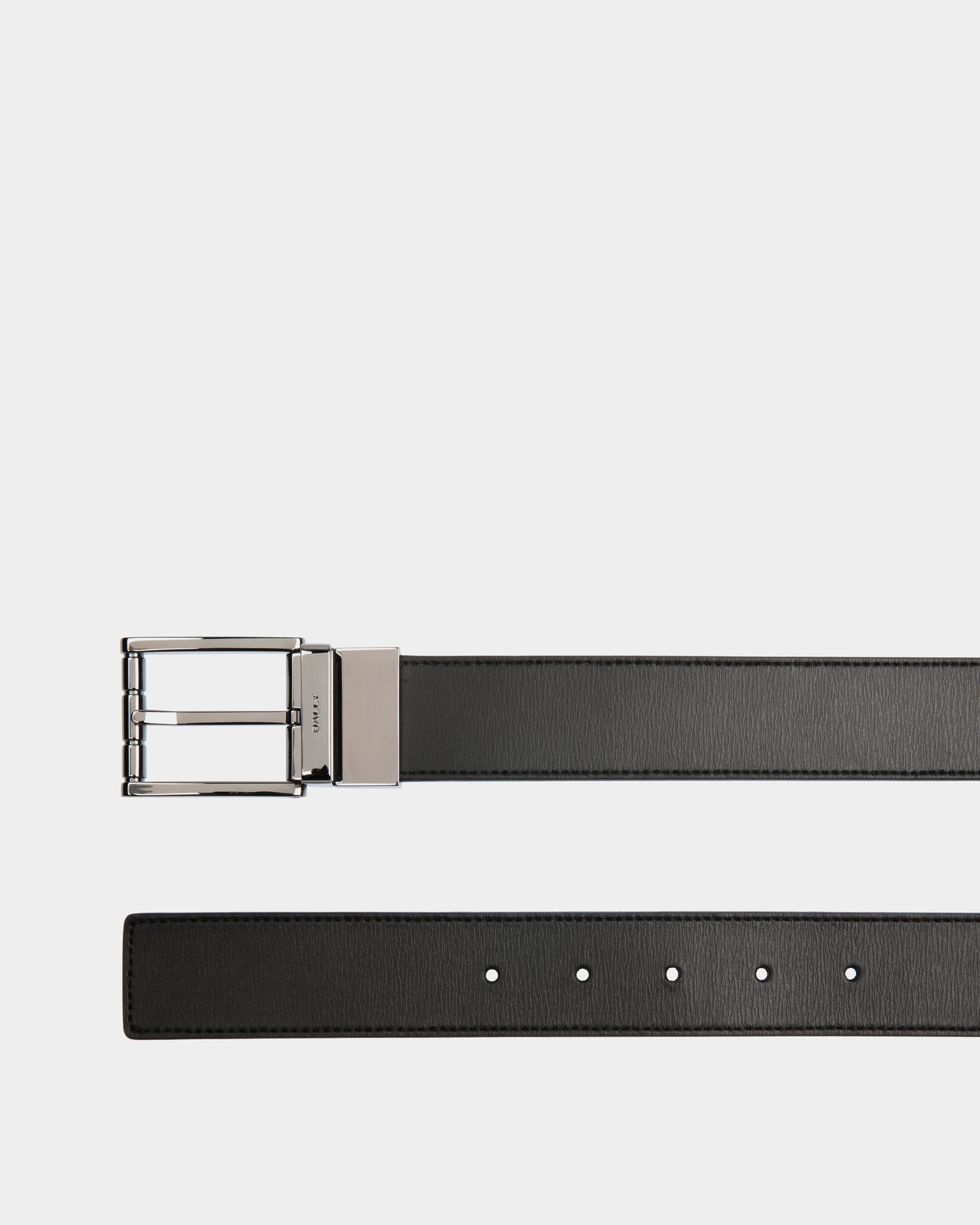 Bally Global - Astory 35mm Reversible And Adjustable Belt In Black Leather - Negro