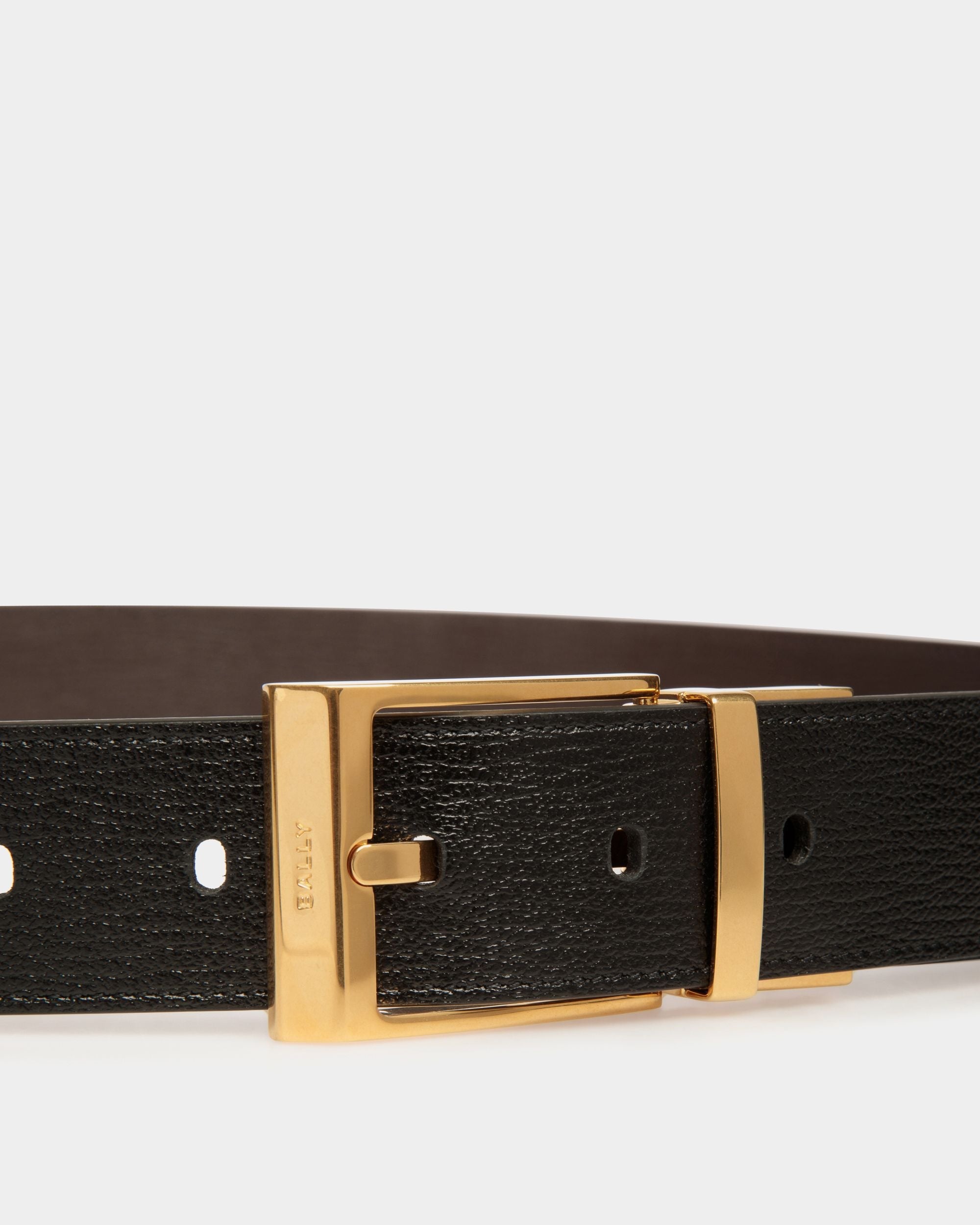 Bally Global - Shiffie 35mm Reversible and Adjustable Belt in Black and Ebano Leather - Multicolor