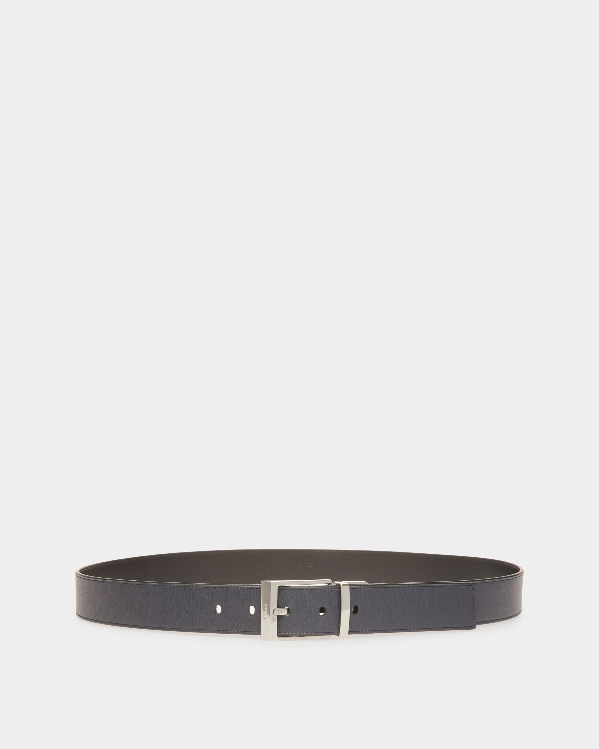 Bally Global - Dress Belt In Midnight Leather - Blue