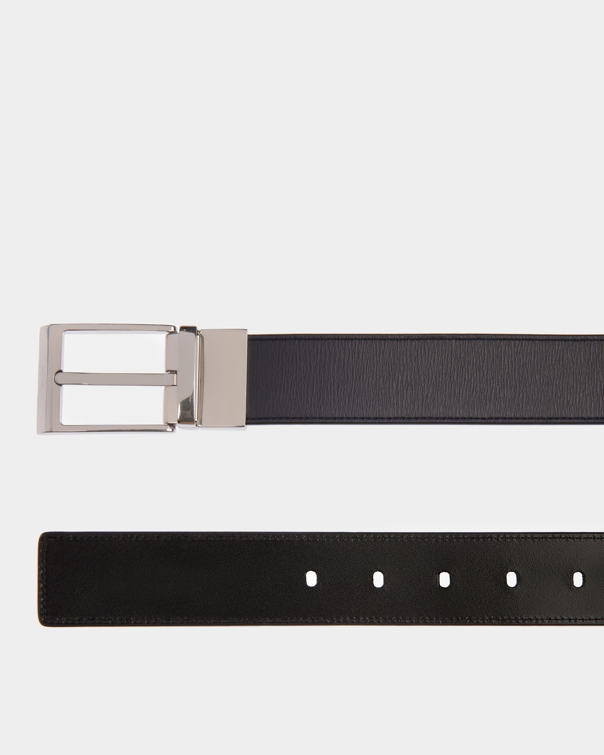 Bally Global - Dress Belt In Midnight Leather - Blue