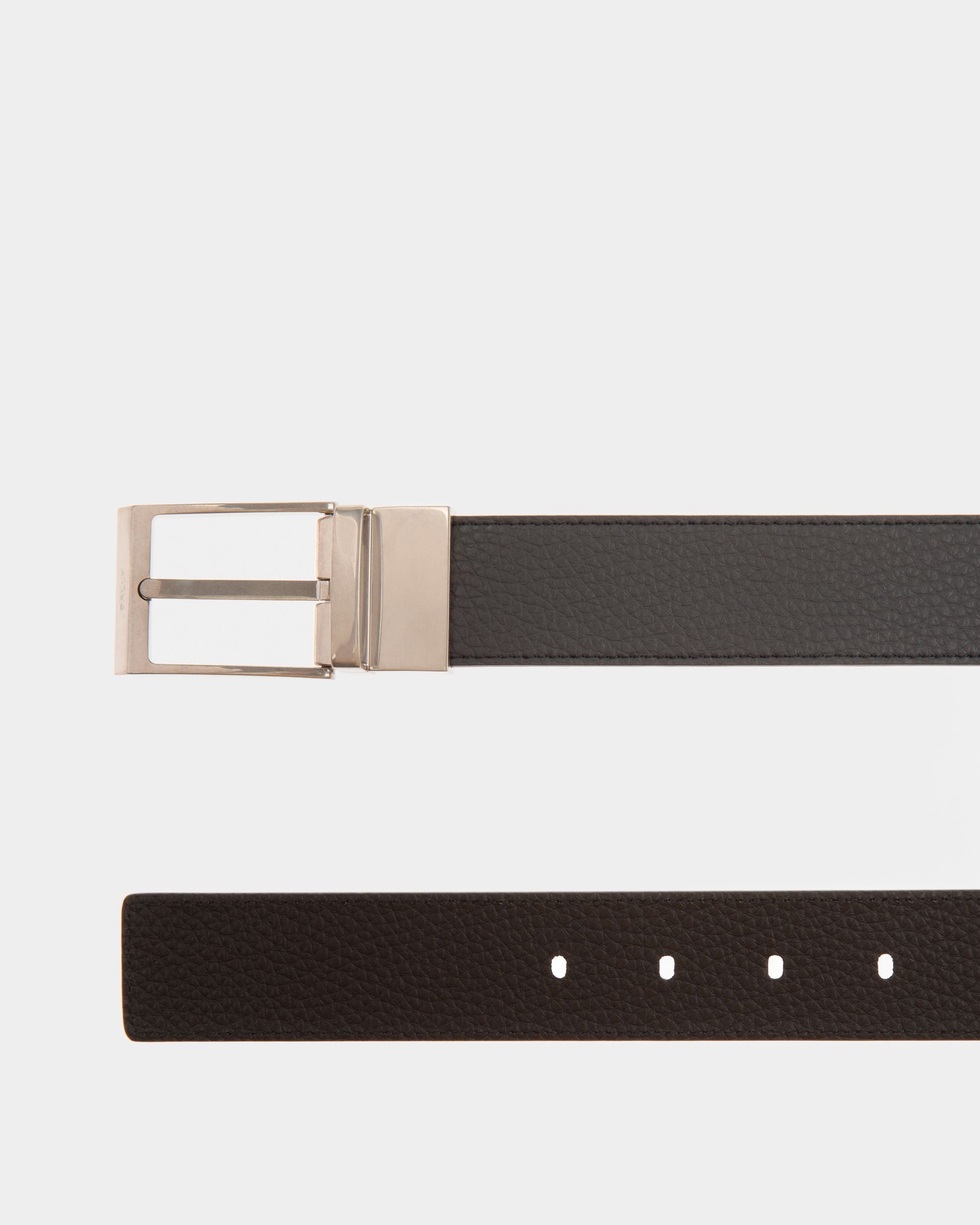 Bally Global - Dress Belt In Midnight And Black Leather - Blue