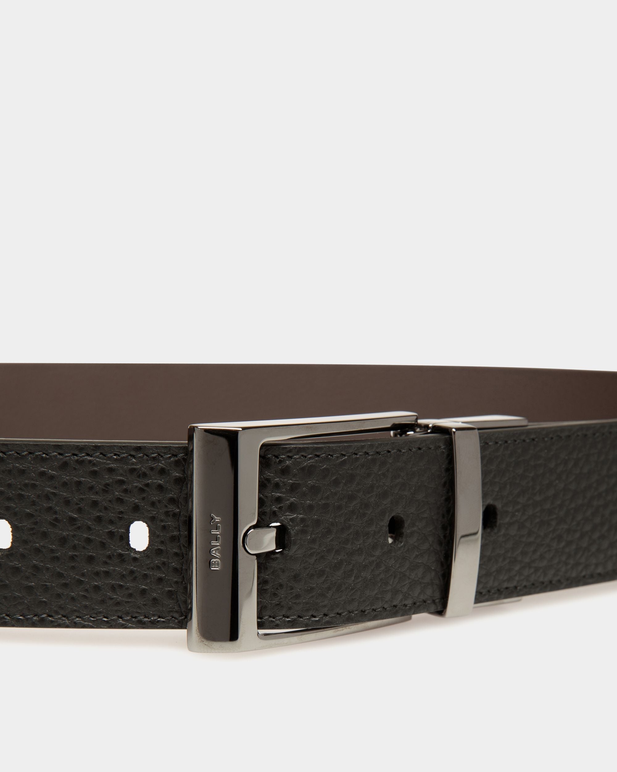 Bally Global - Shiffie 35mm Reversible And Adjustable Belt in Black And Ebony Leather - Multicolor