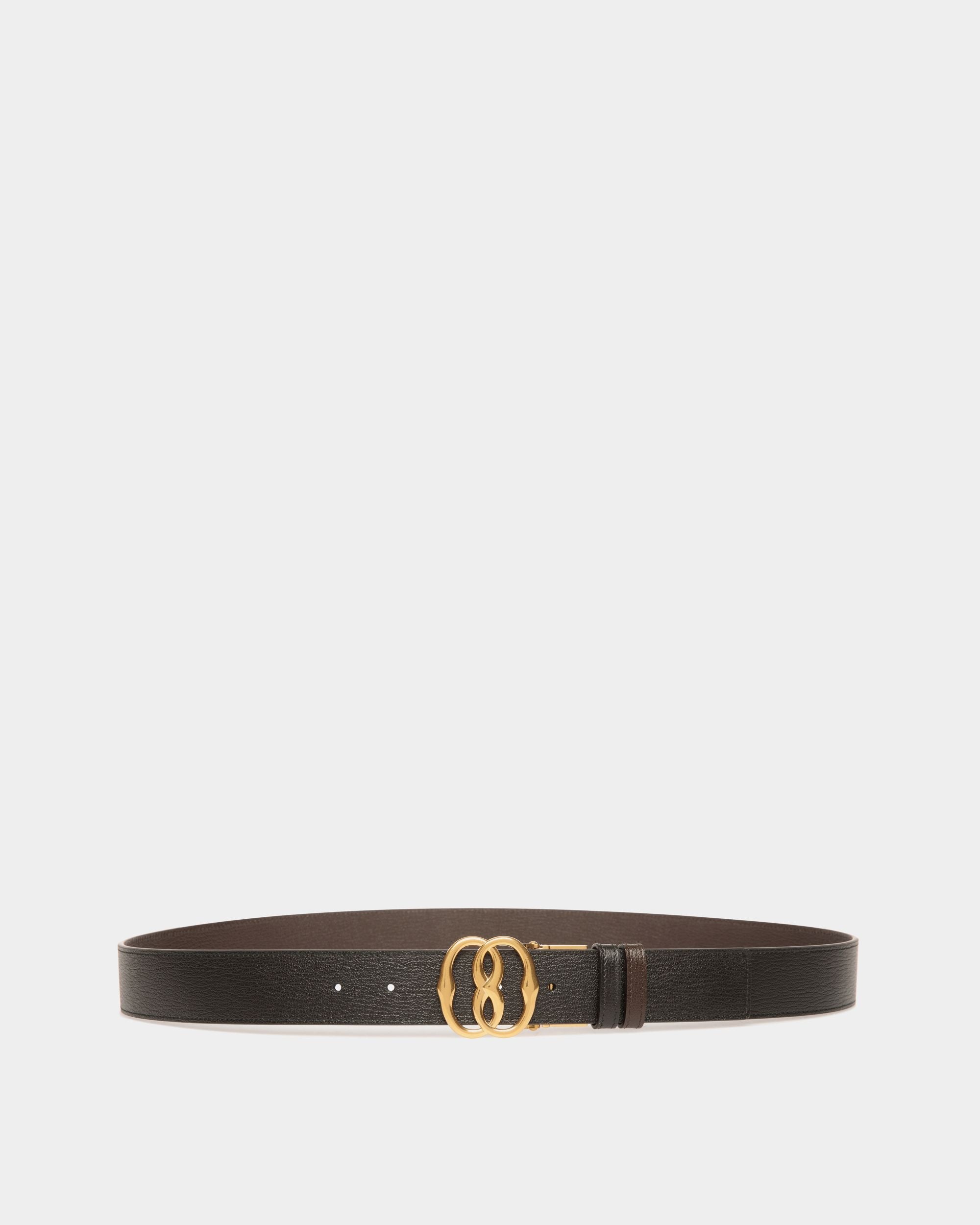 Bally Global - Emblem 35mm Reversible and Adjustable Belt in Black and Ebano Leather - Multicolor