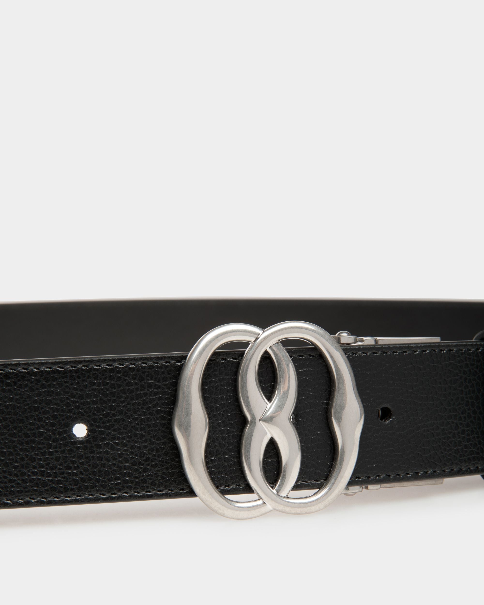Bally Global - Emblem 35mm Reversible & Adjustable Belt In Black Leather - Black
