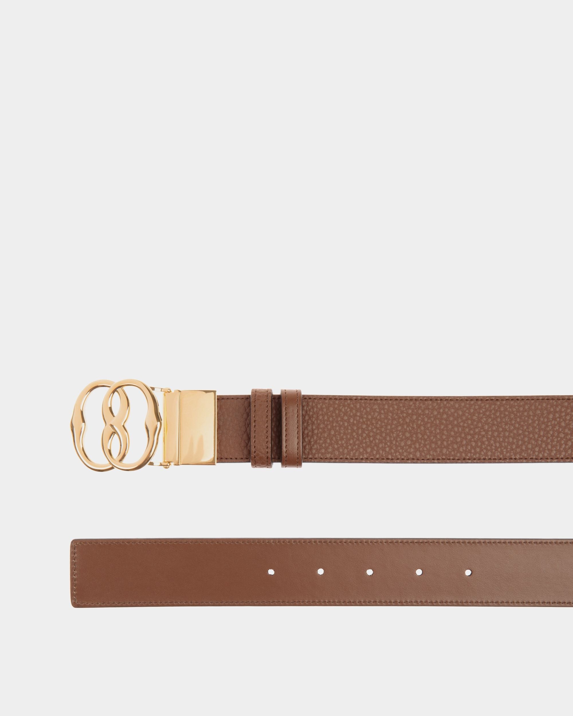 Bally Global - Emblem Adjustable and Reversible Belt in Brown Leather - Marron