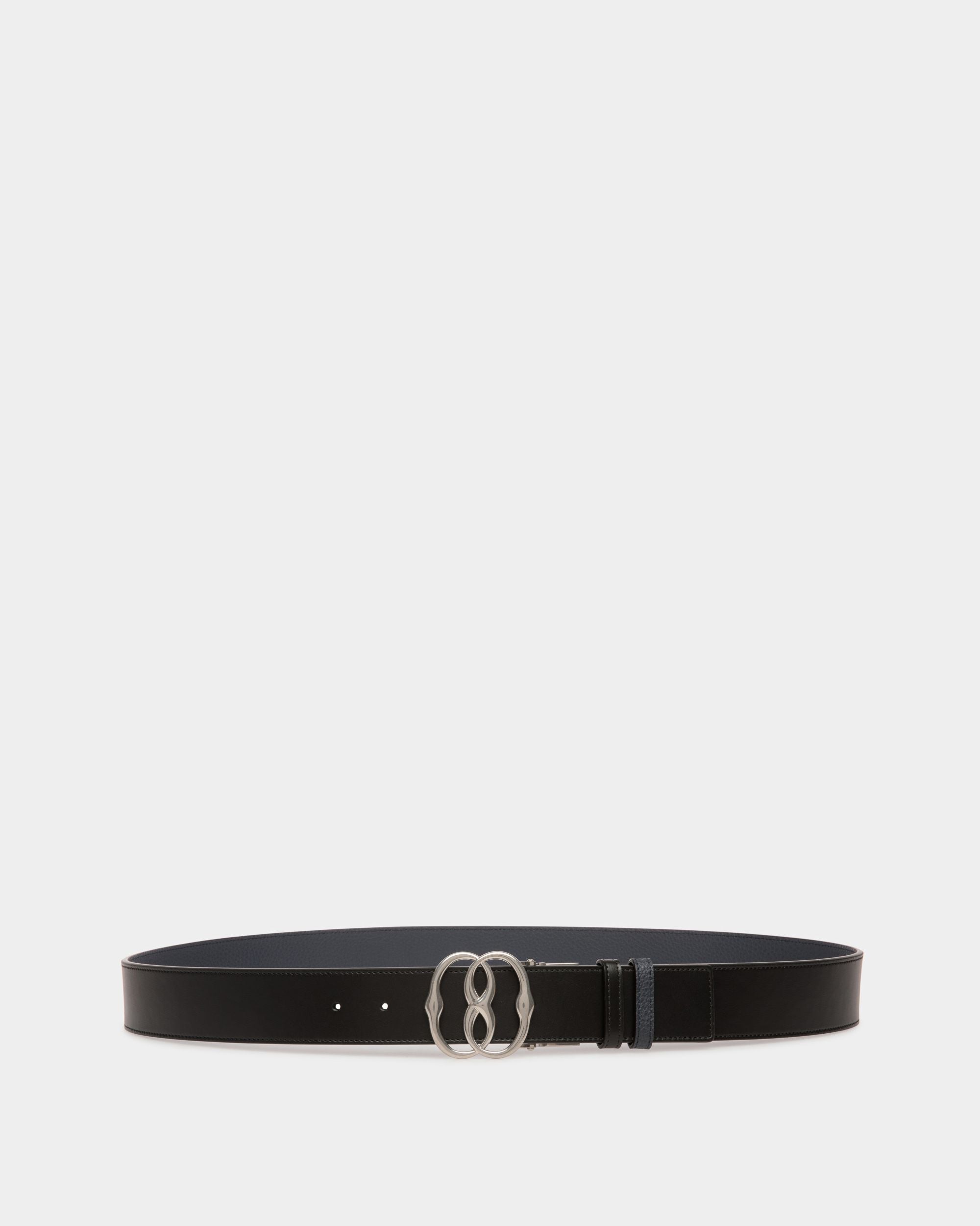 Bally Global - Bally Iconic Buckle Adjustable-Reversible Belt In Black Leather - Black