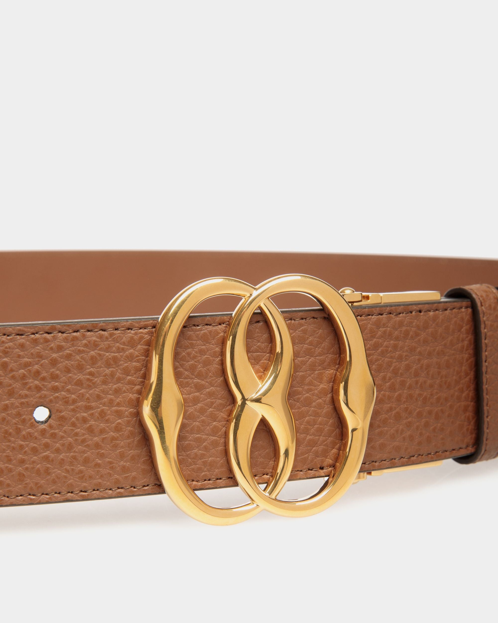 Bally Global - Emblem 40mm Adjustable and Reversible Belt in Brown Leather - Marrón