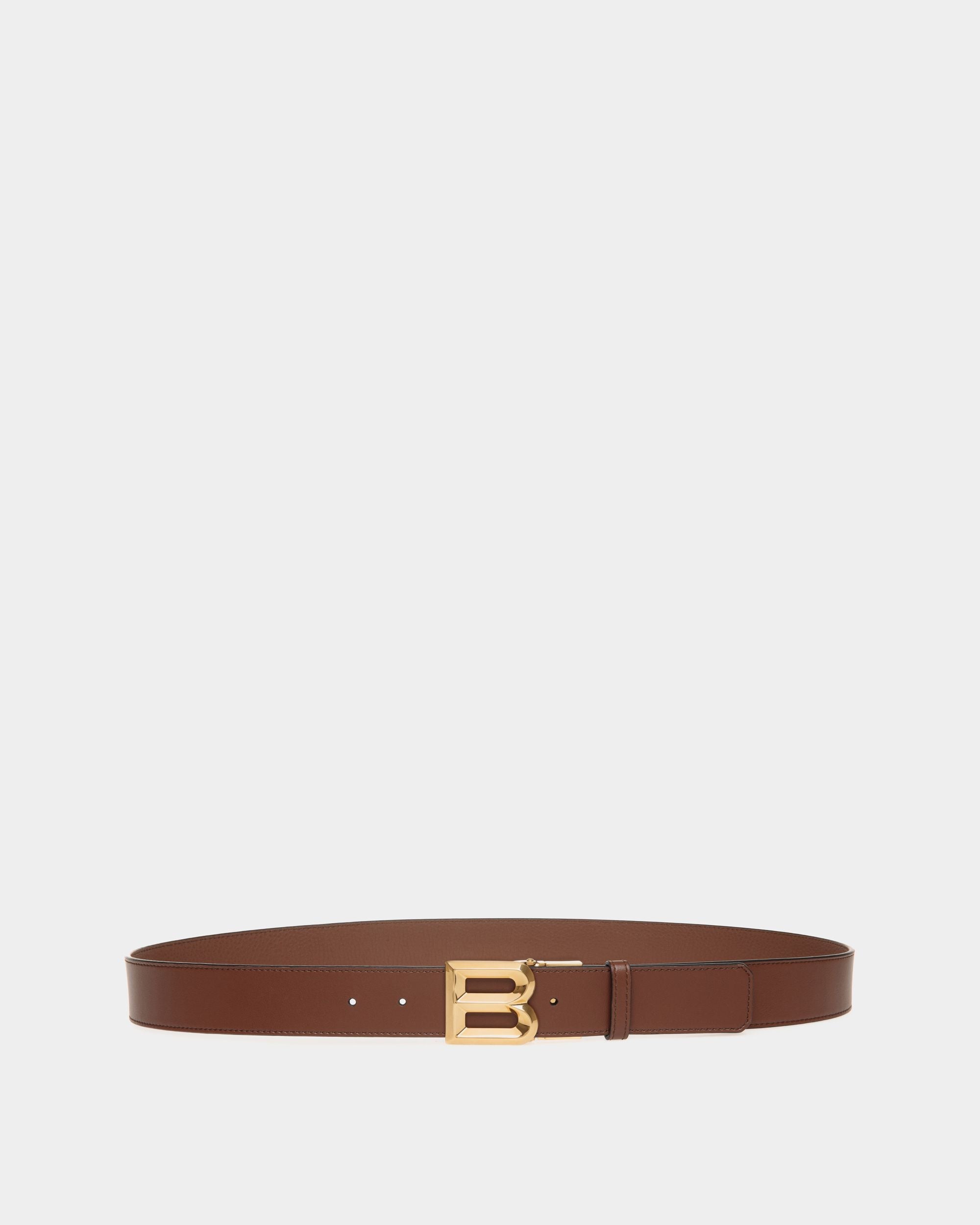 Bally Global - Bally Iconic Buckle Adjustable-Reversible Belt In Brown Leather - Brown