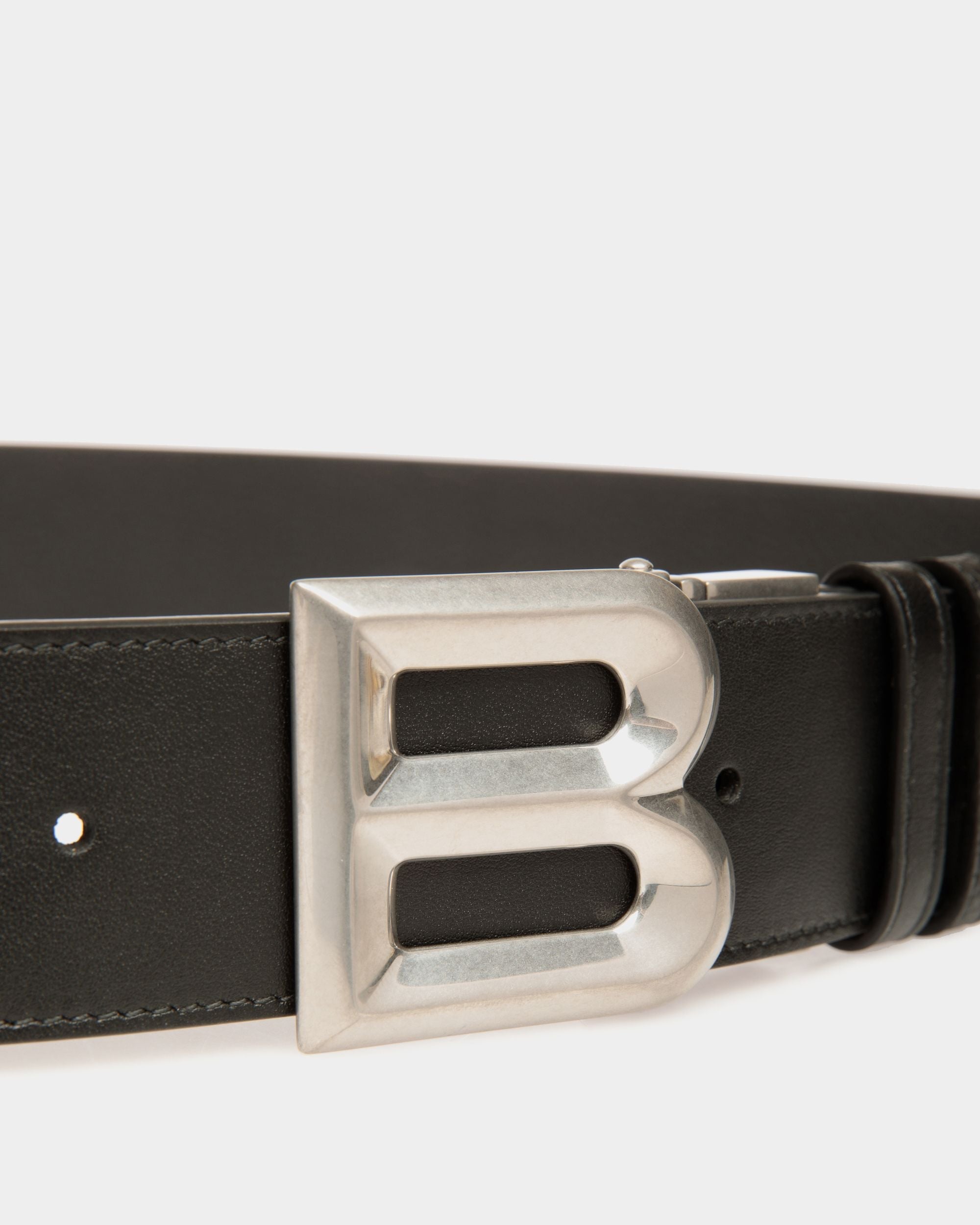Bally Global - Cinturón B Bold 40 Mm Reversible Y Ajustable De Piel Negra - Negro