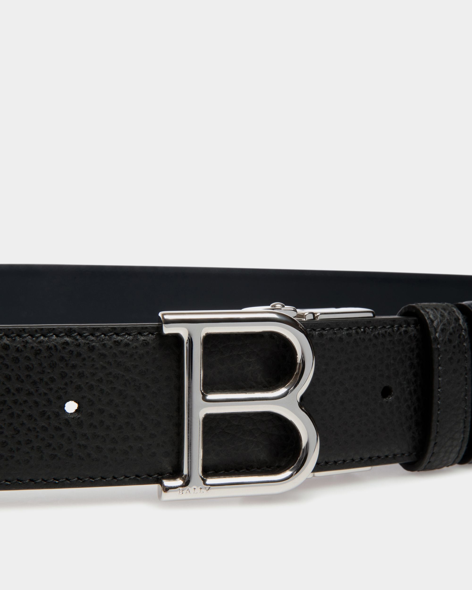 Bally Global - Adjustable Reversible Belt In Black Leather - Black