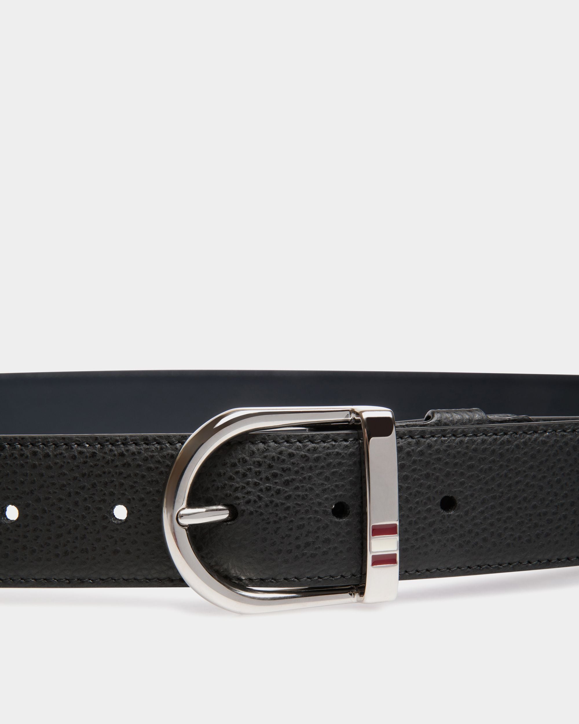 Bally Global - Adjustable-Reversible Belt In Black Bovine Split - Black