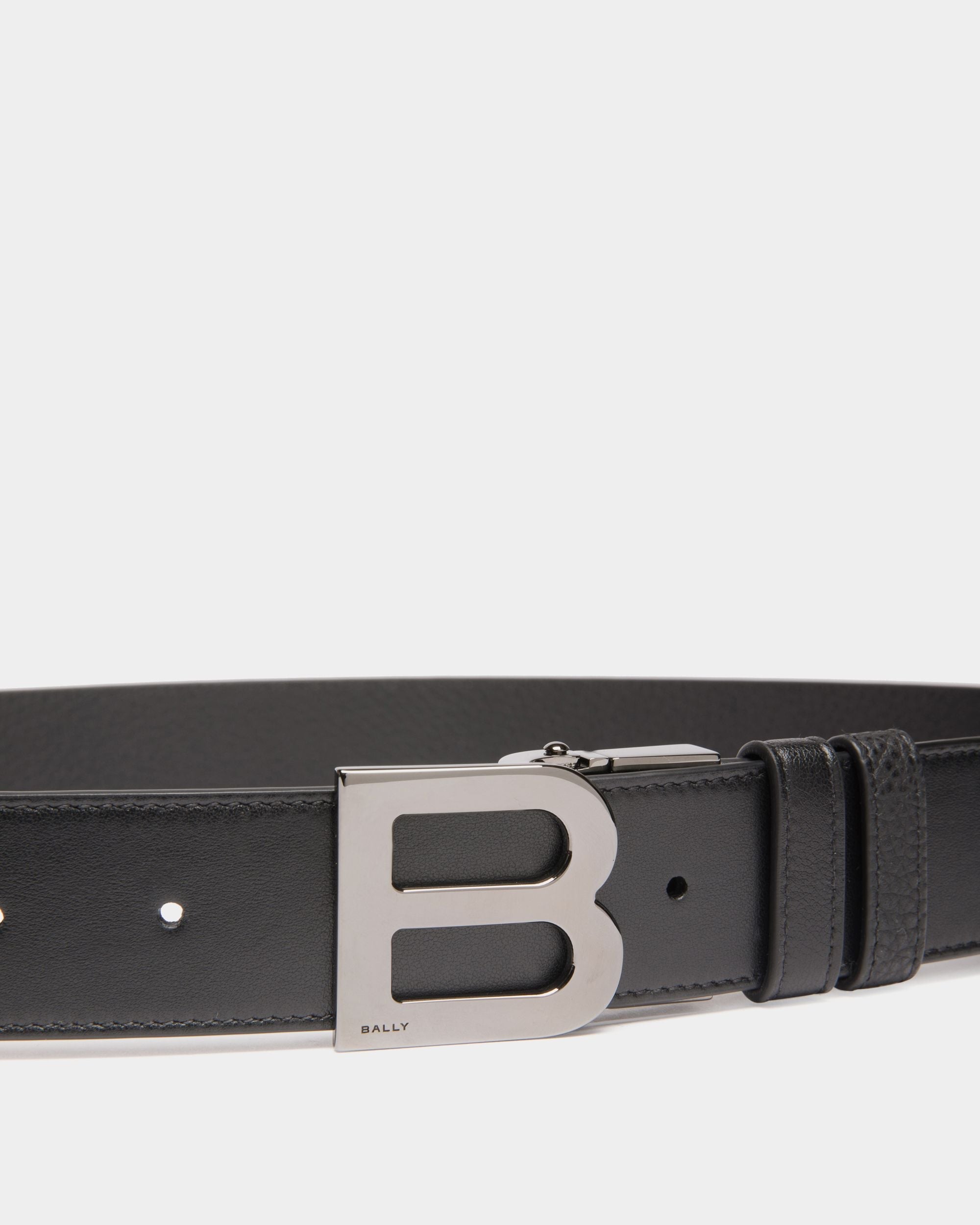 Bally Global - B Logo 35mm Reversible And Adjustable Belt in Black Leather - Black