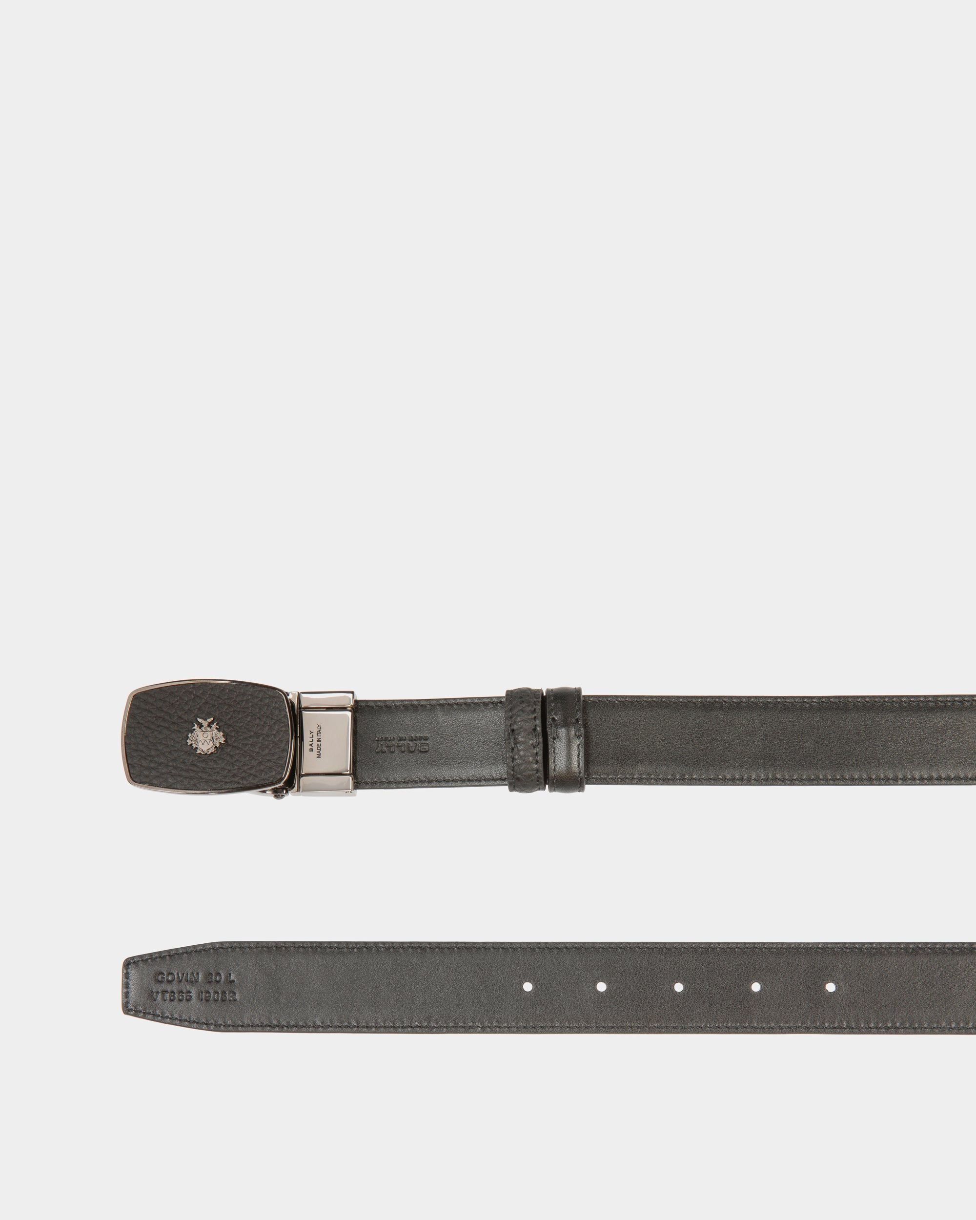Bally Global - Govin 30 mm Reversible And Adjustable Belt in Black Leather - Black