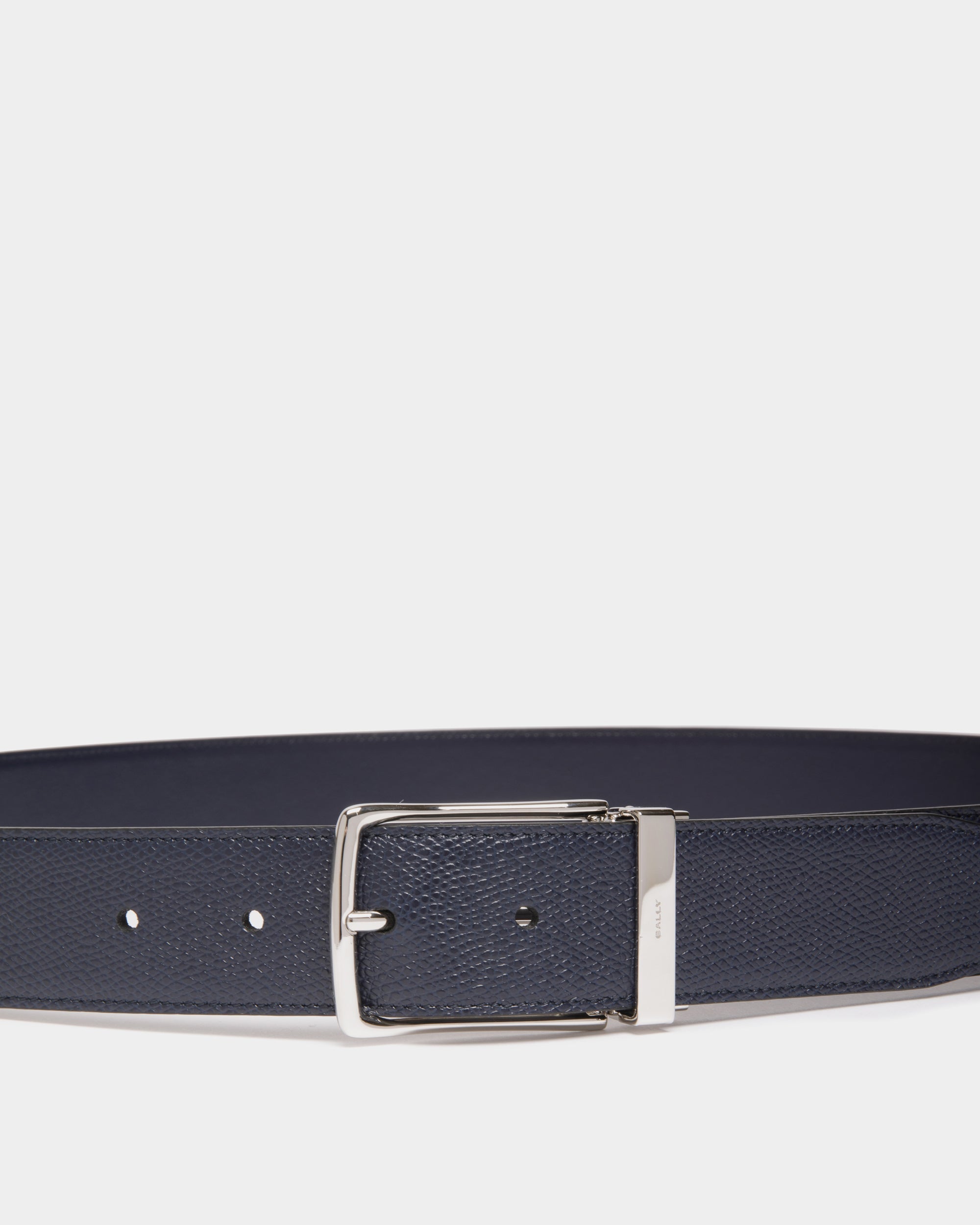 Bally Global - Ketter 35mm Reversible And Adjustable Belt in Navy Blue Leather - Blue