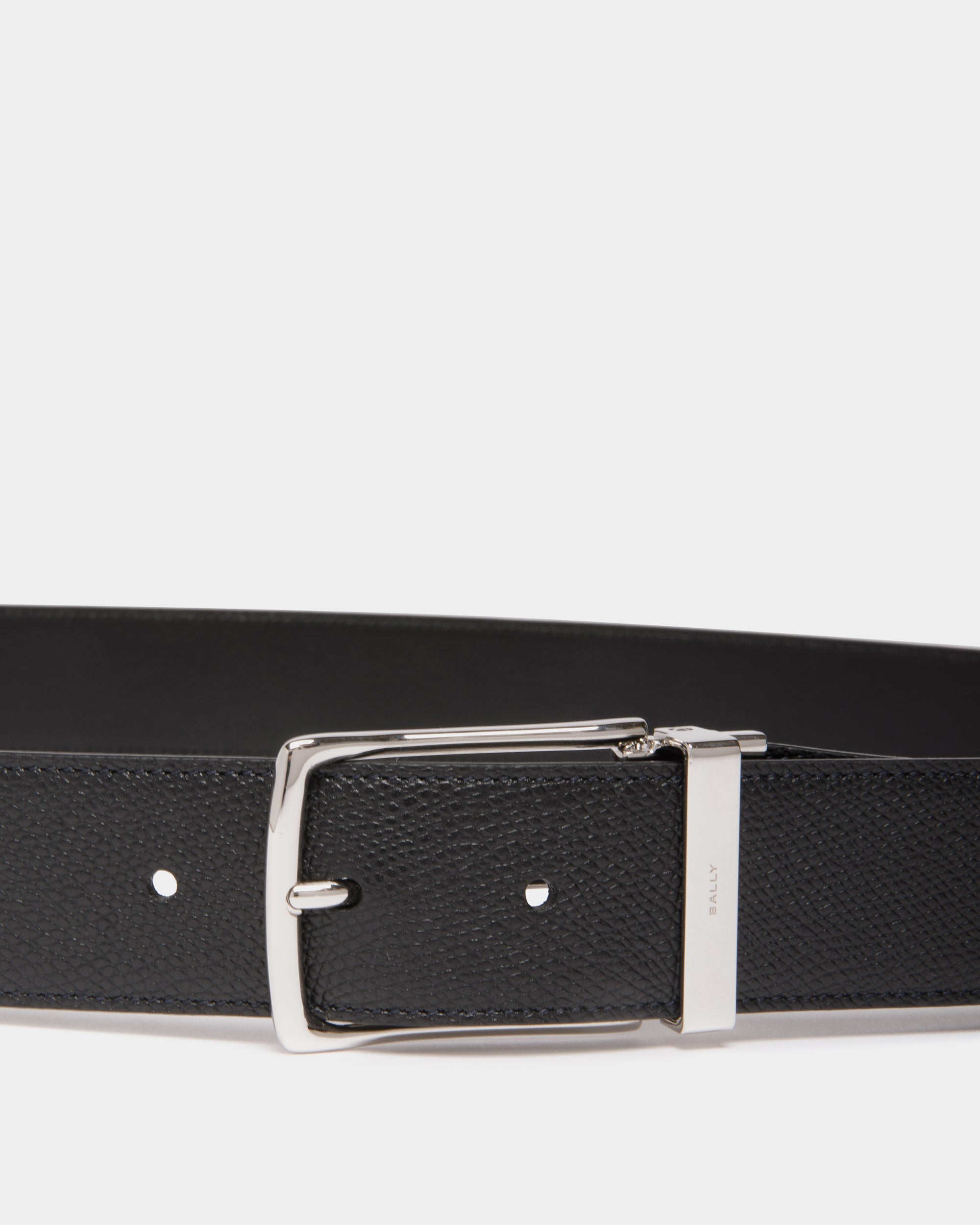 Bally Global - Ceinture Ketter 35 mm Réversible Et Ajustable En Cuir Noir - Noir