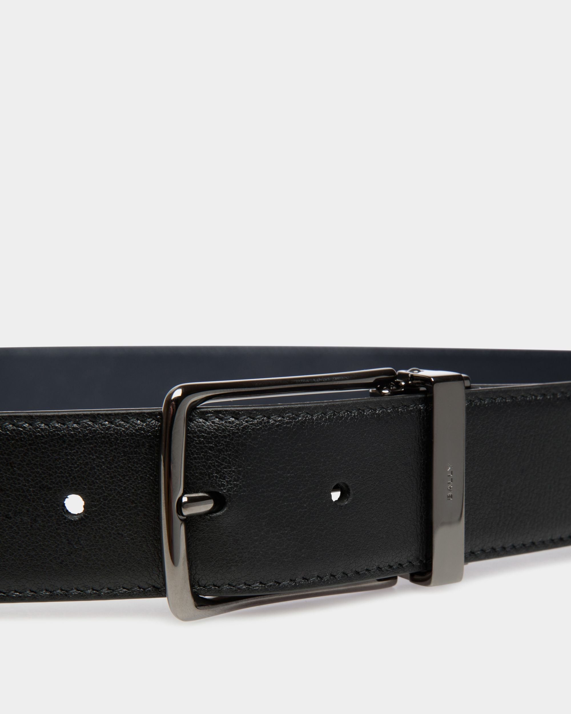Bally Global - Ketter 35mm Reversible And Adjustable Belt in Black And Navy Blue Leather - Multicolor
