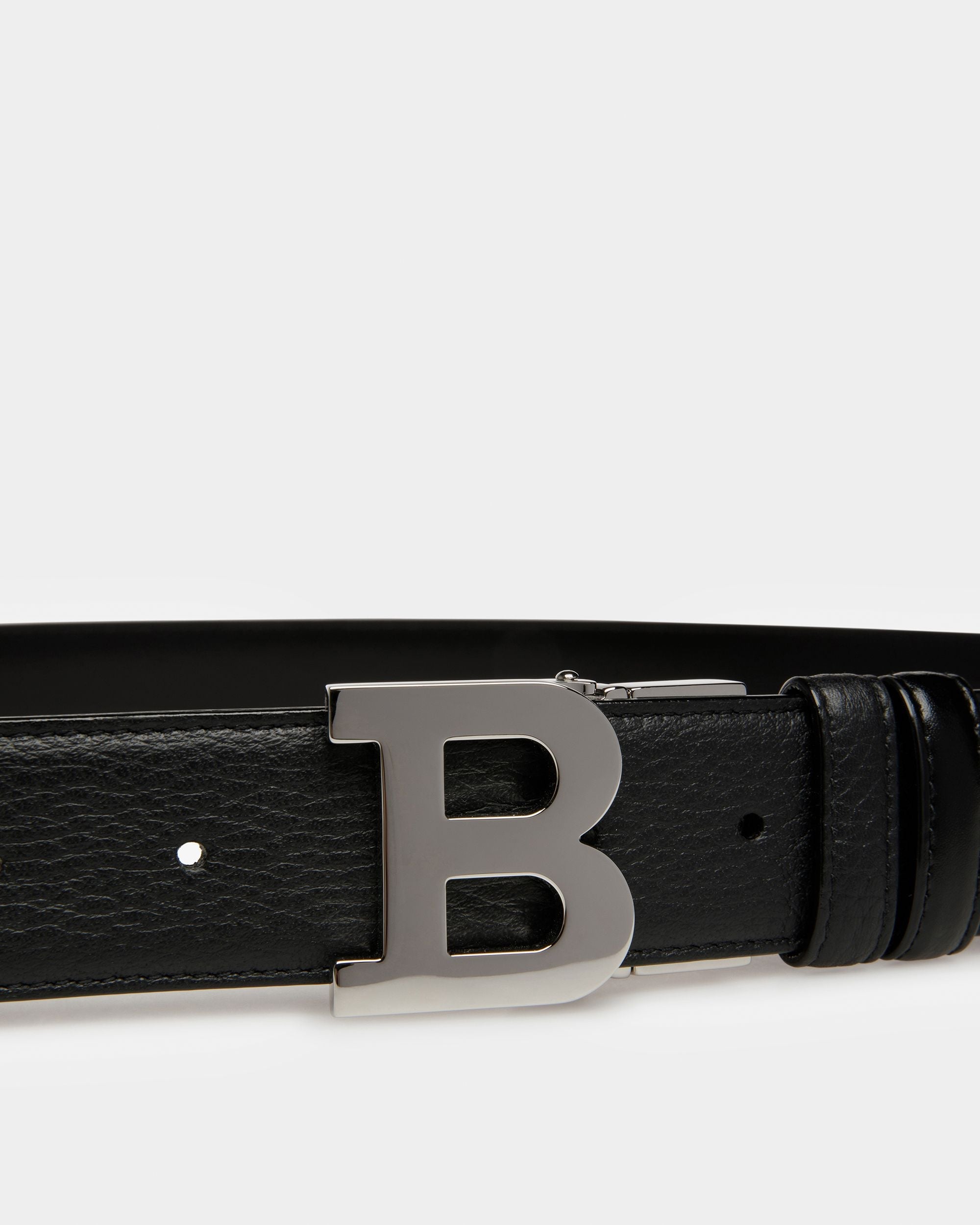 Bally Global - B Buckle Leather Belt In Black - Black