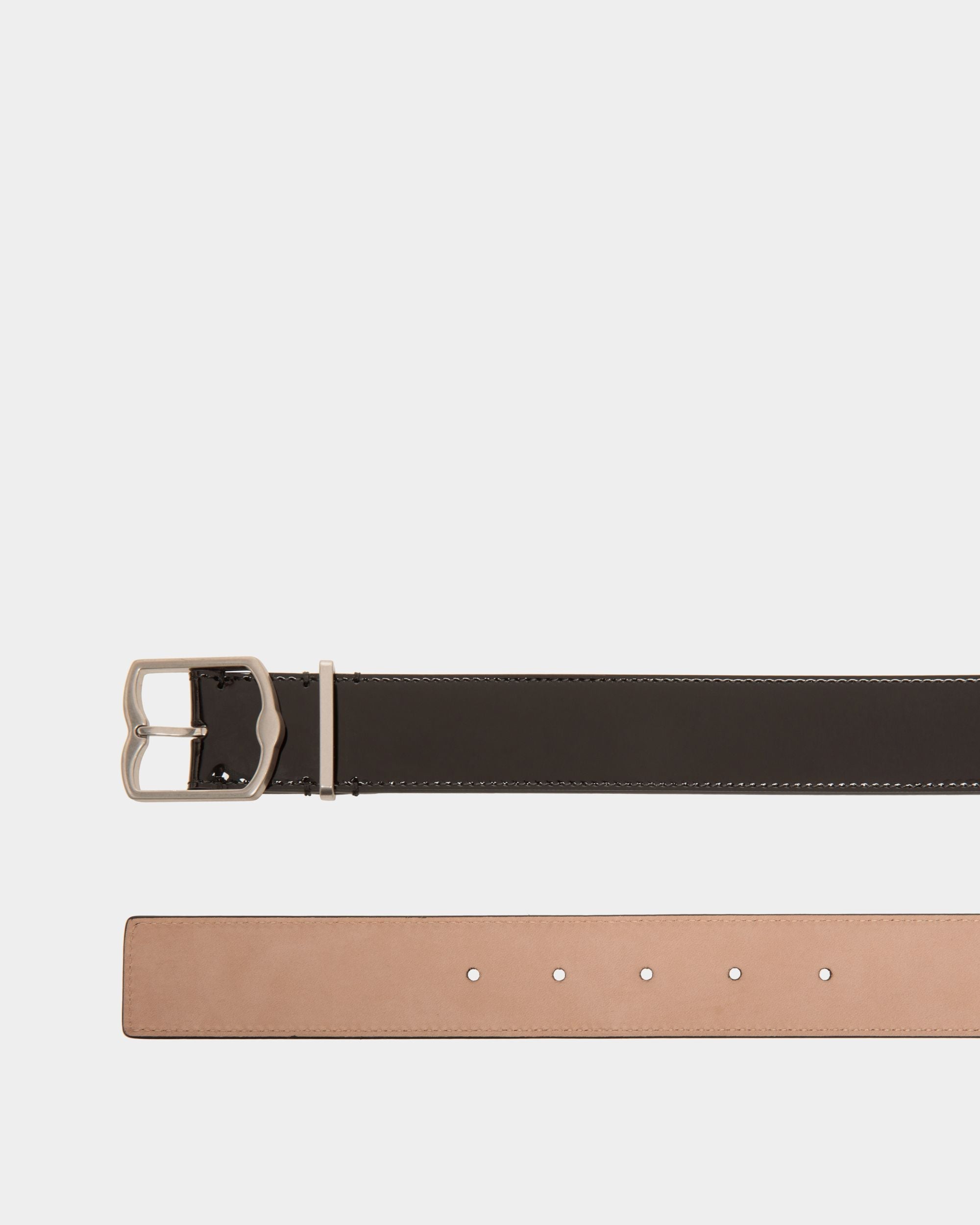 Bally Global - Emblem 35mm Belt in Black Patent Leather - Black