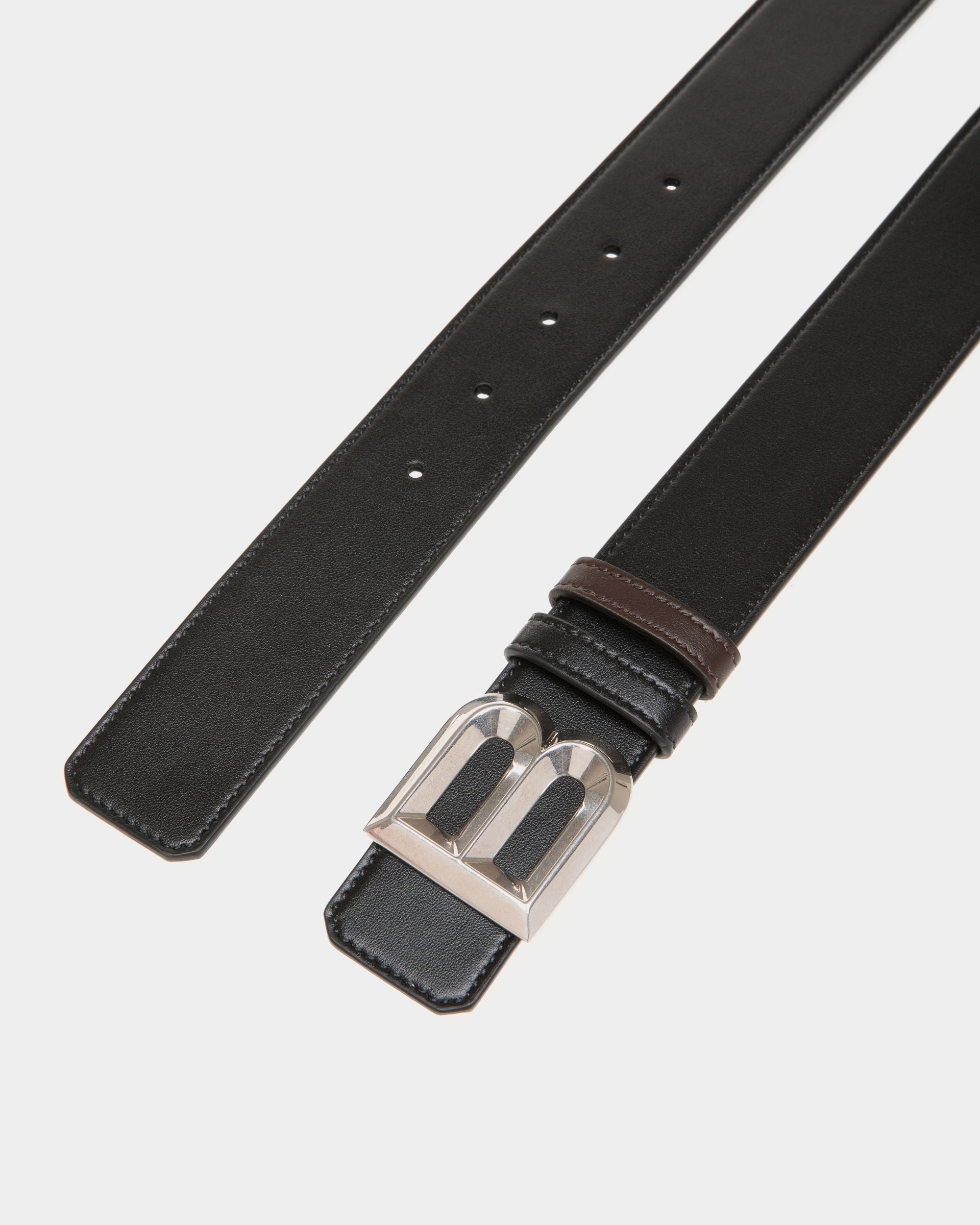 Bally Global - B Bold 35mm Reversible Belt in Black and Brown Leather - Multicolor