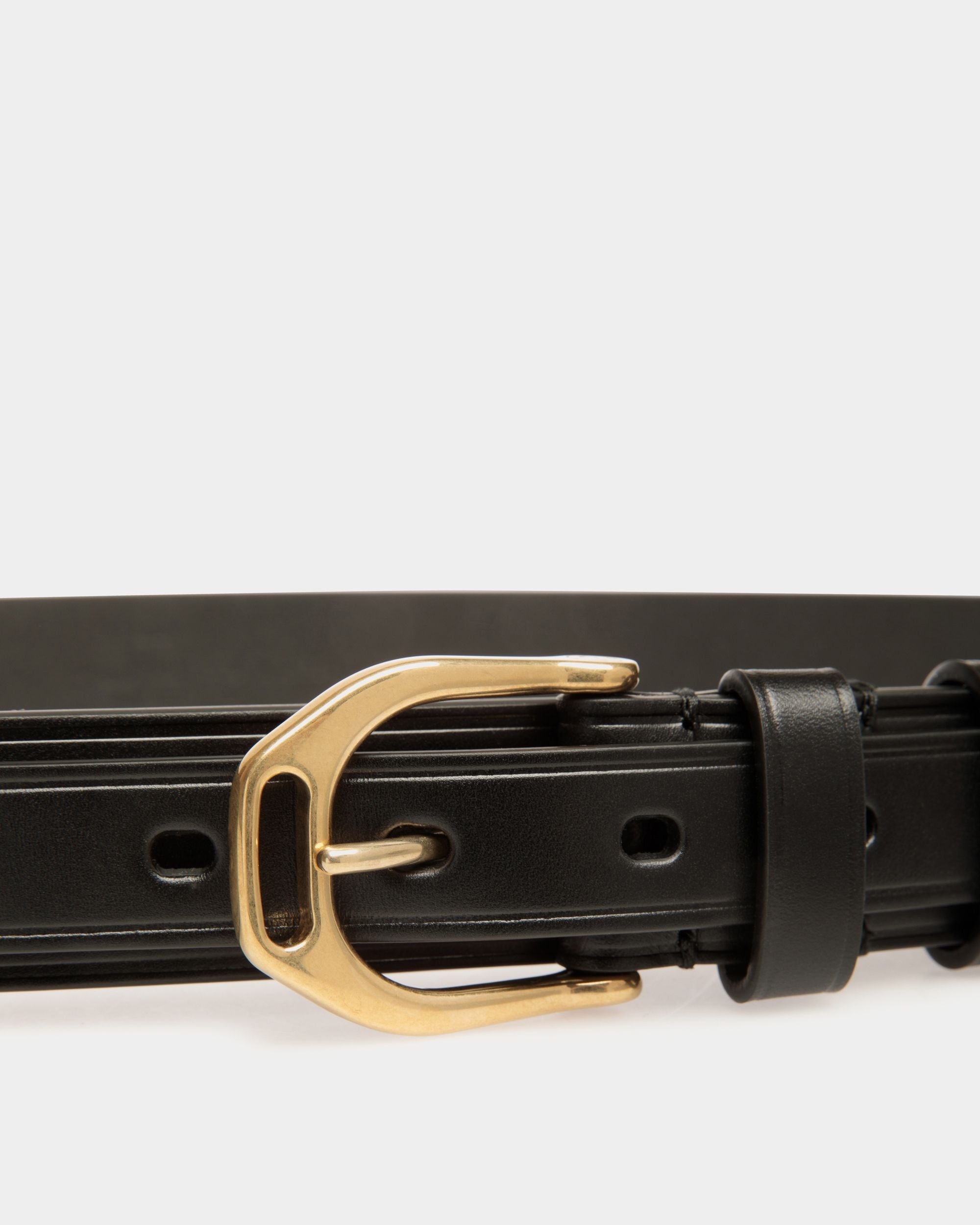 Bally Global - Hans 30mm Belt in Black Leather - Black