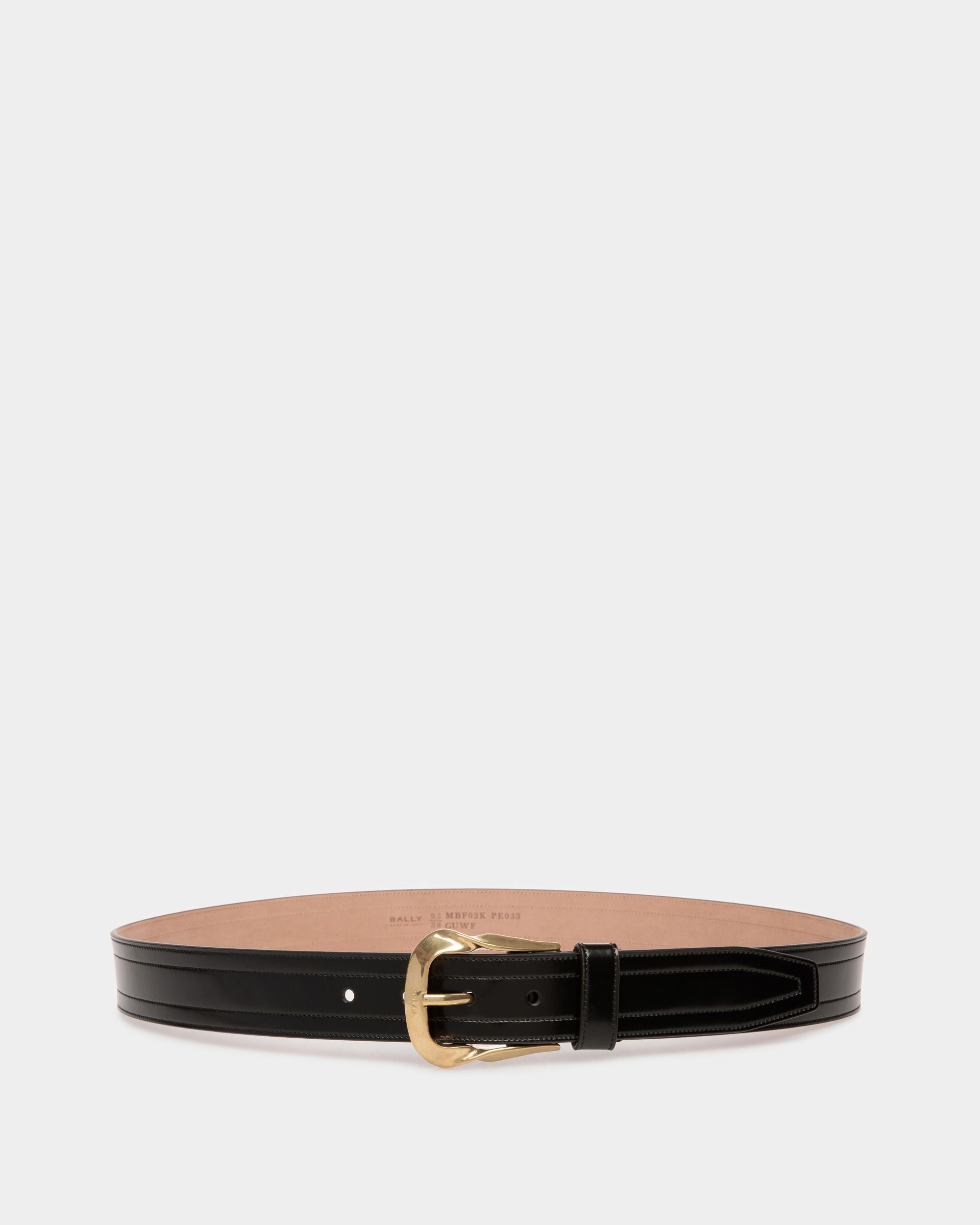 Bally Global - Cinturón Spin 35 Mm De Piel Negra - Negro