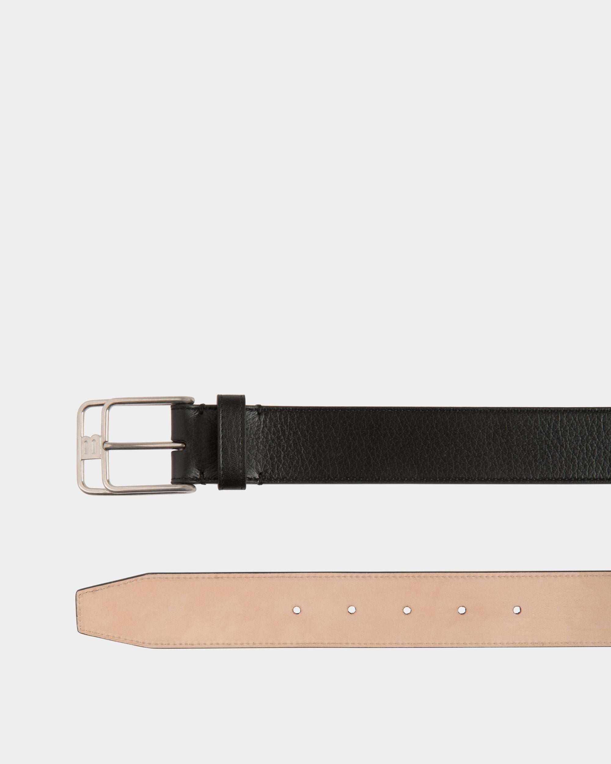 Bally Global - Ceinture Brett 35 Mm En Cuir Grainé Noir - Noir