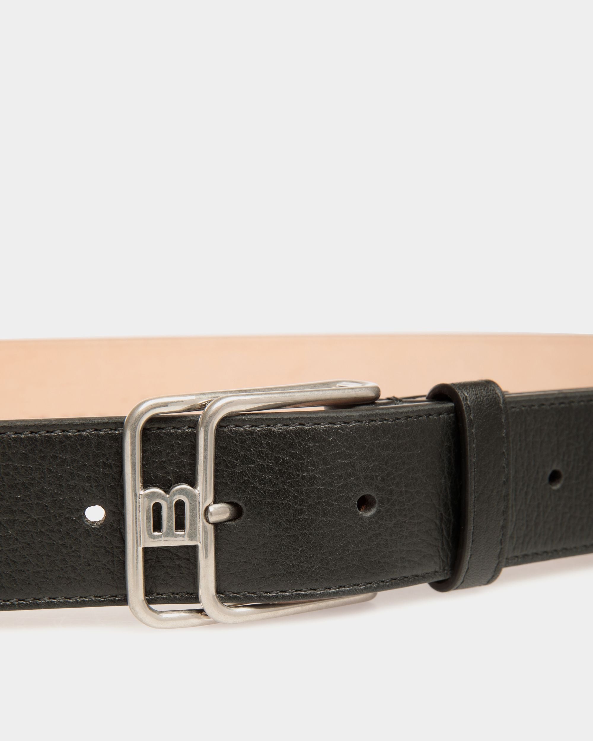 Bally Global - Ceinture Brett 35 Mm En Cuir Grainé Noir - Noir