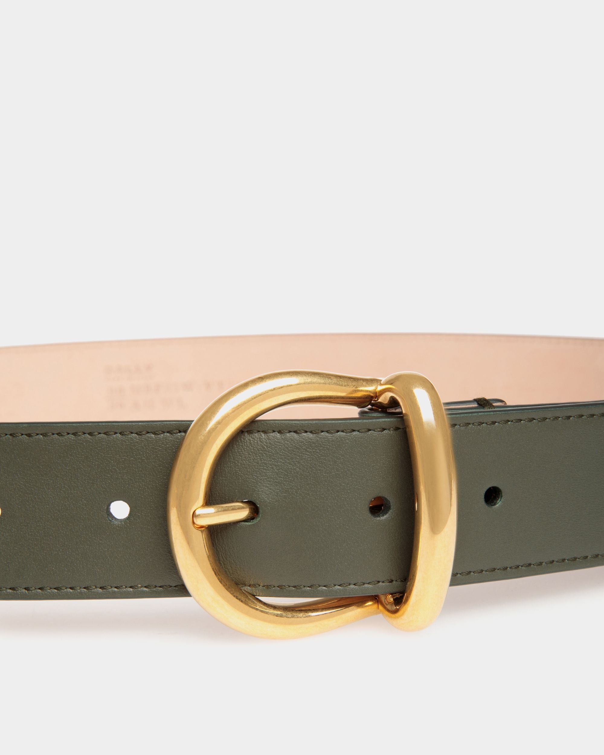 Bally Global - Adrien Brody Travel Collection Belt In Olive Green Leather - Green