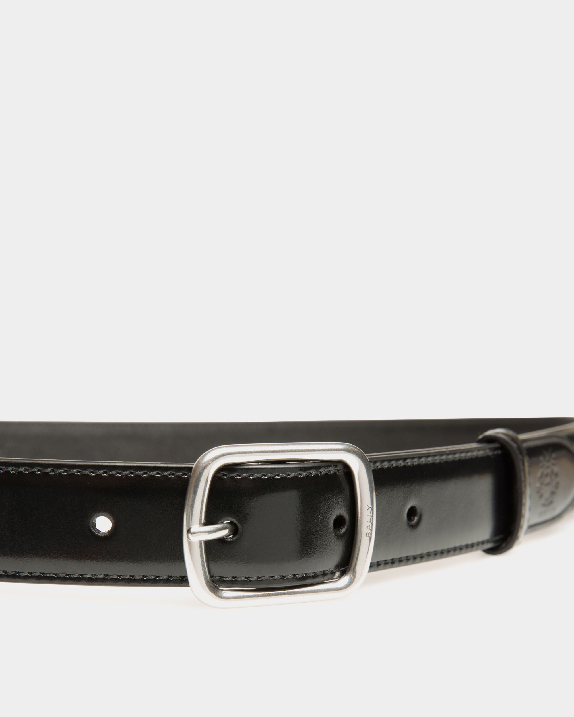 Bally Global - Orson 25mm Belt In Black Leather - Black