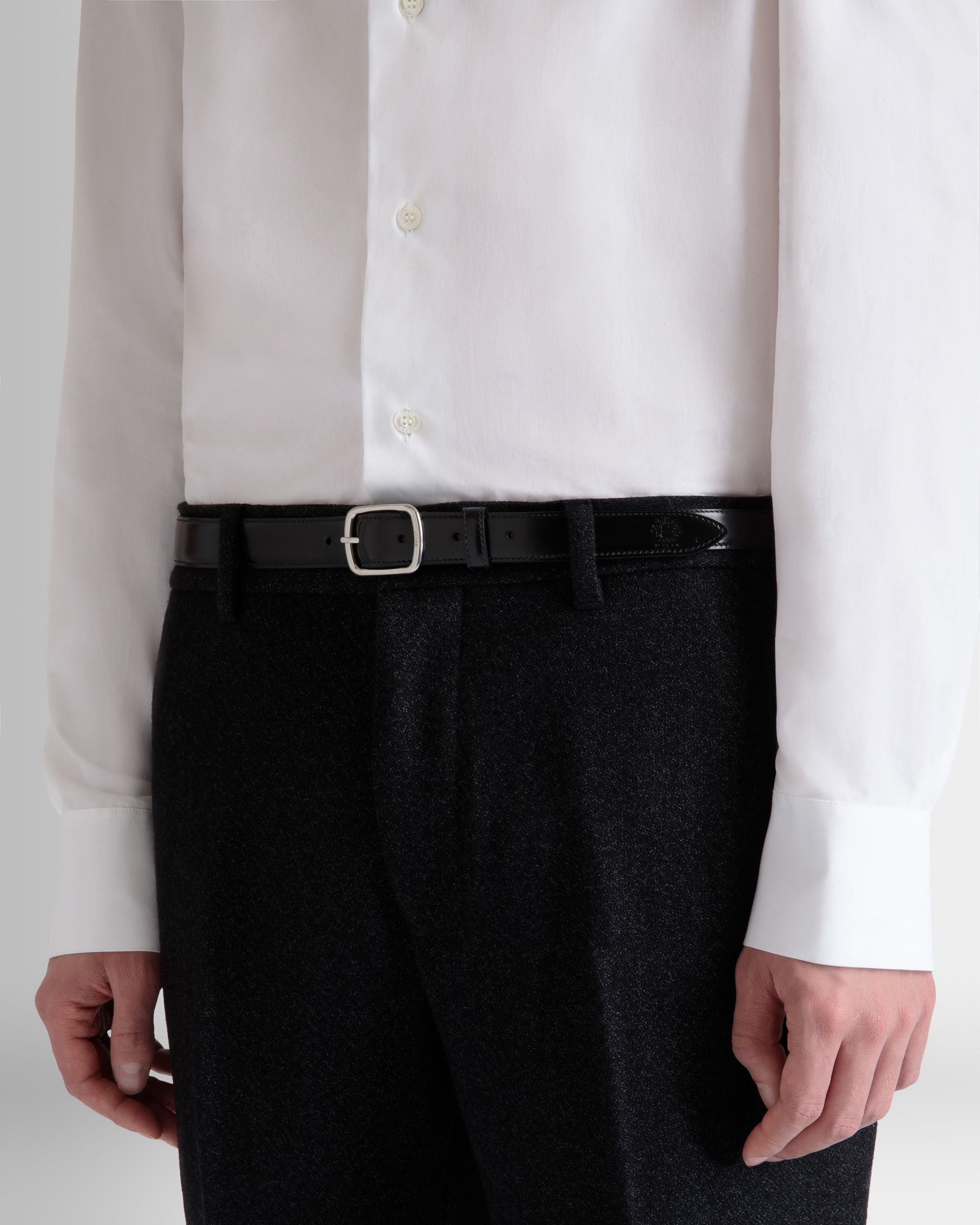 Bally Global - Orson 25mm Belt In Black Leather - Black