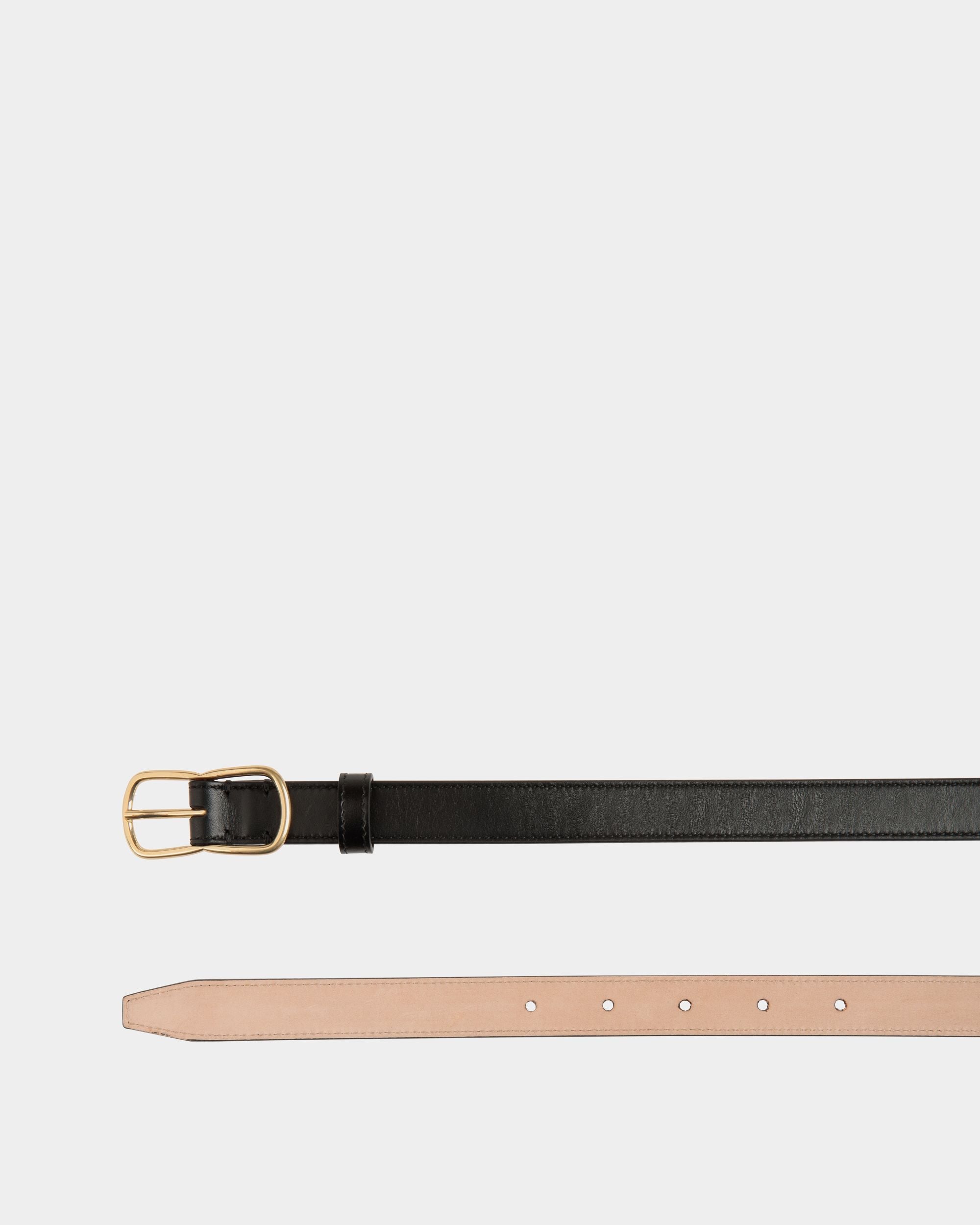 Bally Global - Cinturón Loto De 20 Mm De Piel Negra - Negro