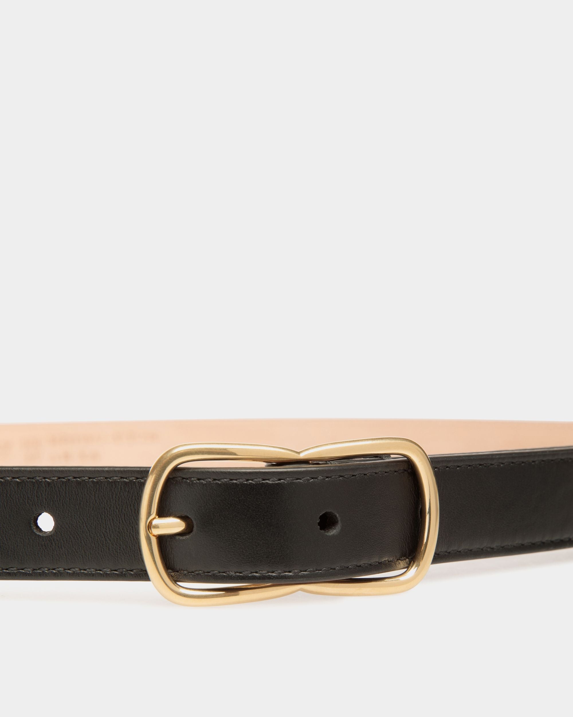 Bally Global - Cinturón Loto De 20 Mm De Piel Negra - Negro