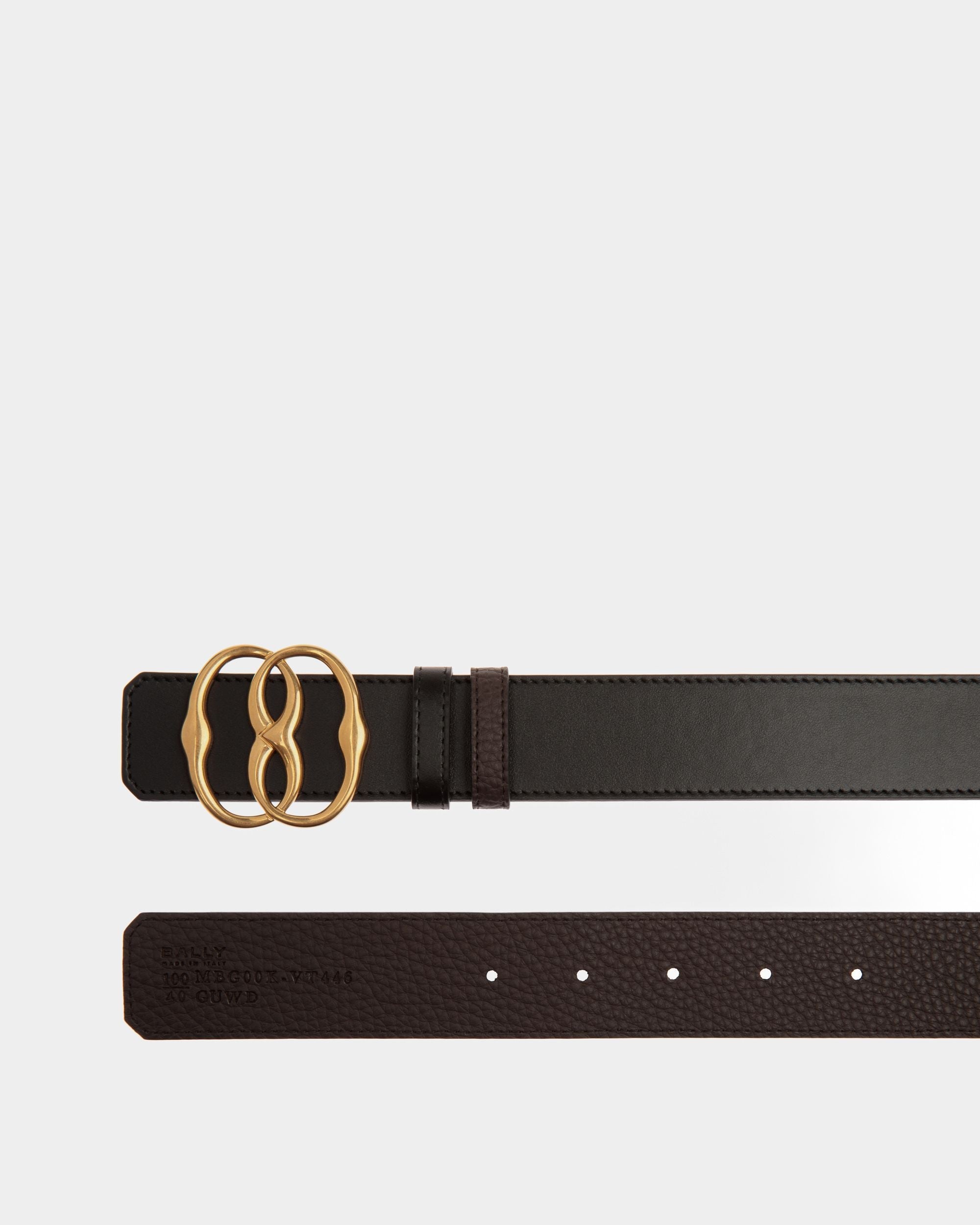 Bally Global - Bally Iconic 35mm Belt In Brown And Black Leather - Brown